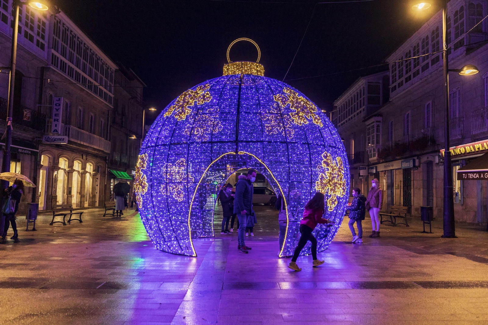 Luces navideñas en Verín.