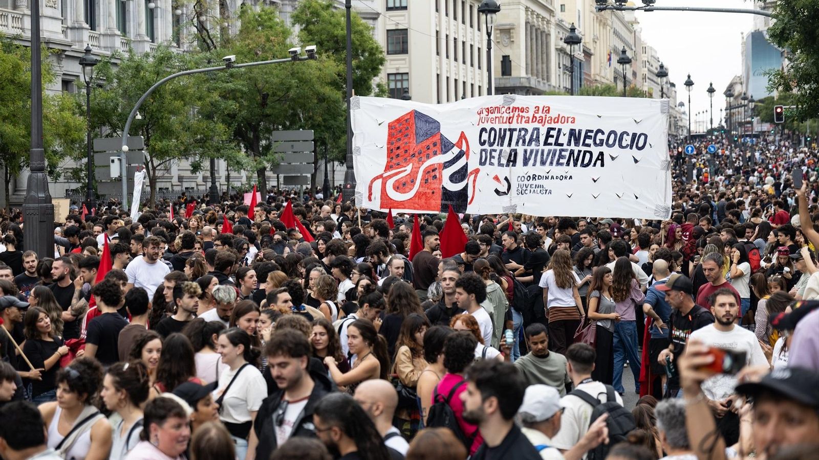 Manifestación en Madrid por la vivienda.