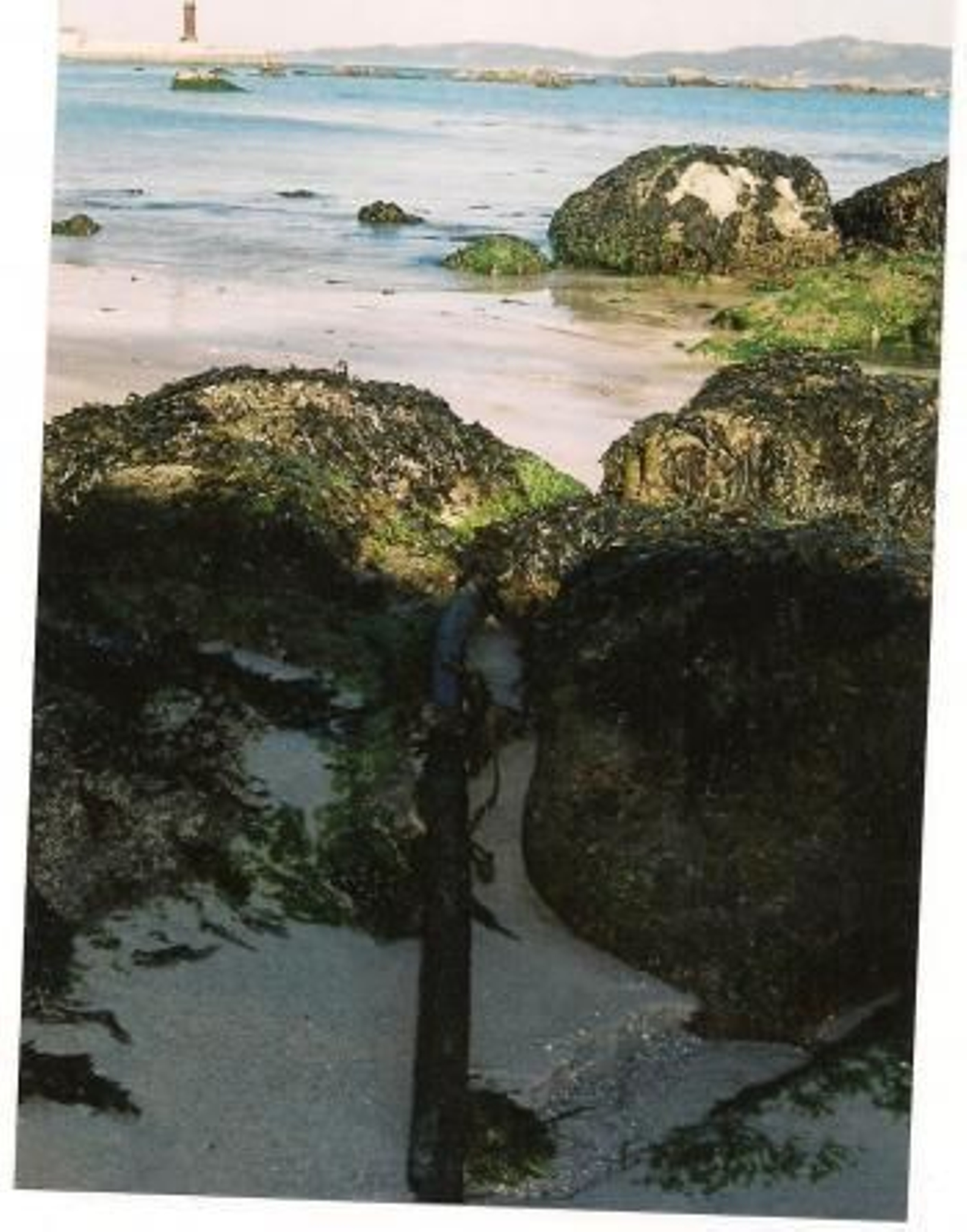 los restos del cable inglés en la playa de Alcabre que queda a la vista al bajar la marea.