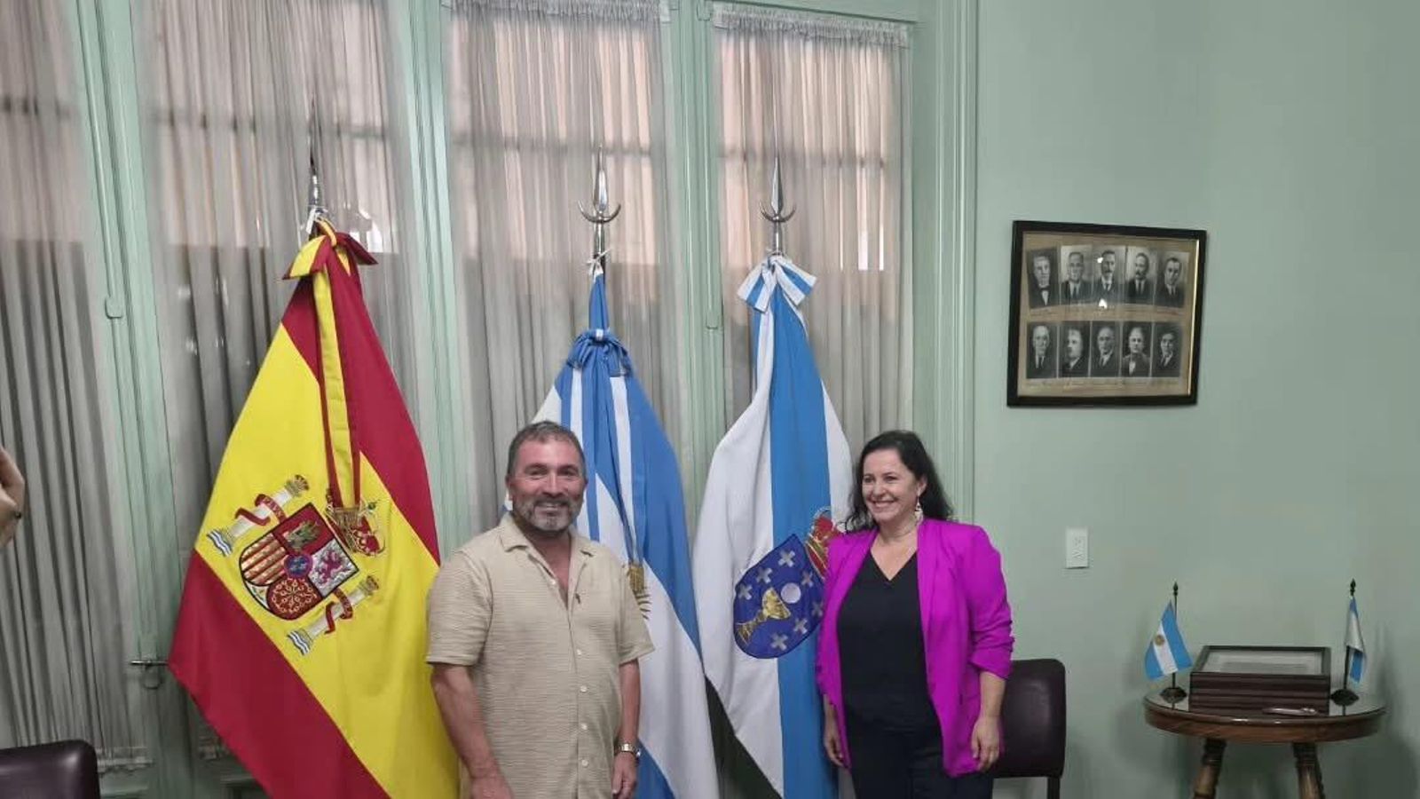 Con Fidel Lema Roget , presidene del Centro Gallego de Avellaneda
