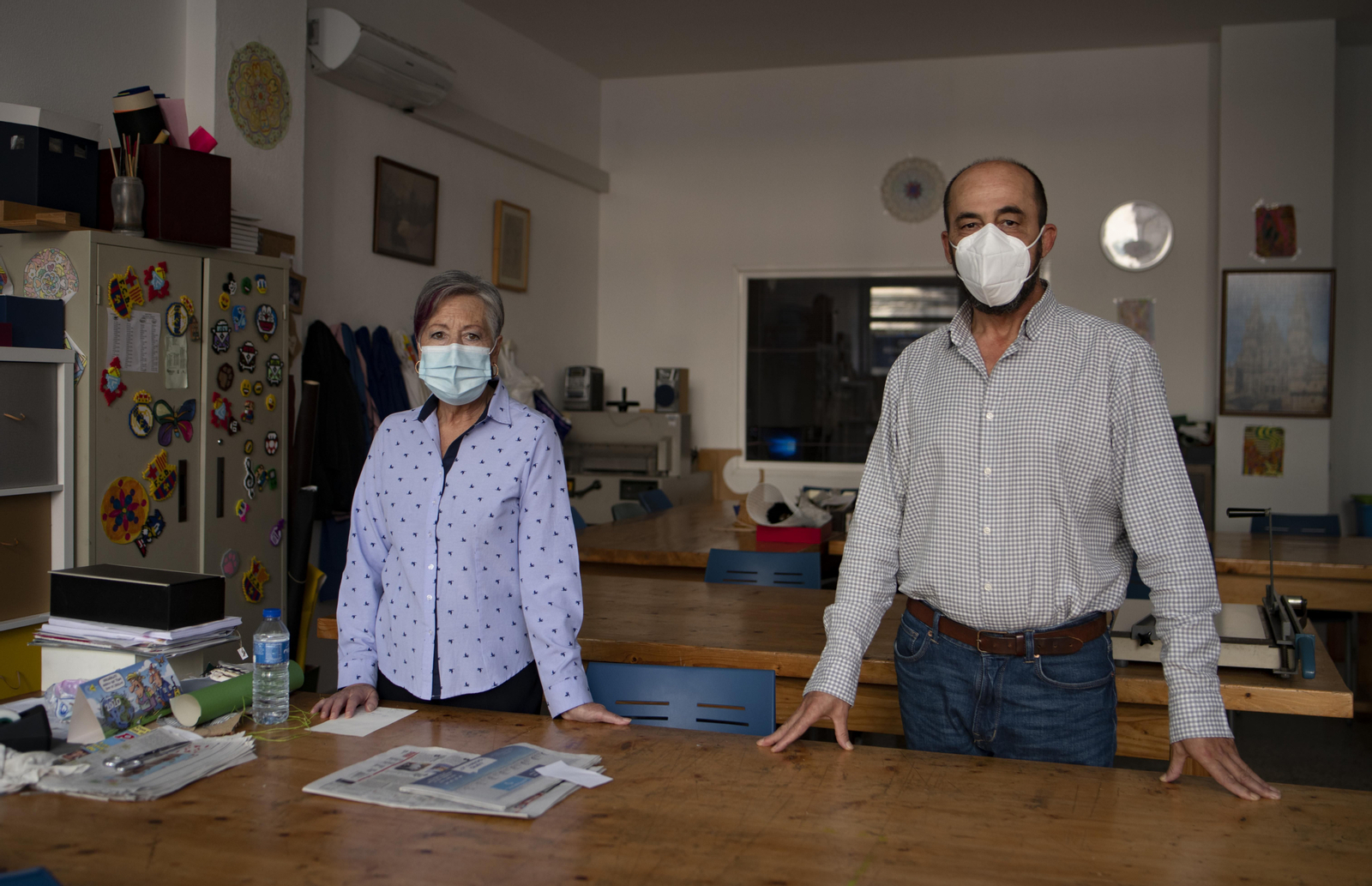 OMaría Ángeles Fernández y Alfonso Díaz, en las instalaciones de AFEM Morea en la ciudad.//Foto: xesús Fariñas