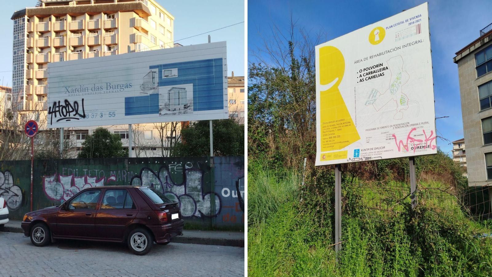 Algunos ejemplos de vallas sin sentido en la ciudad.