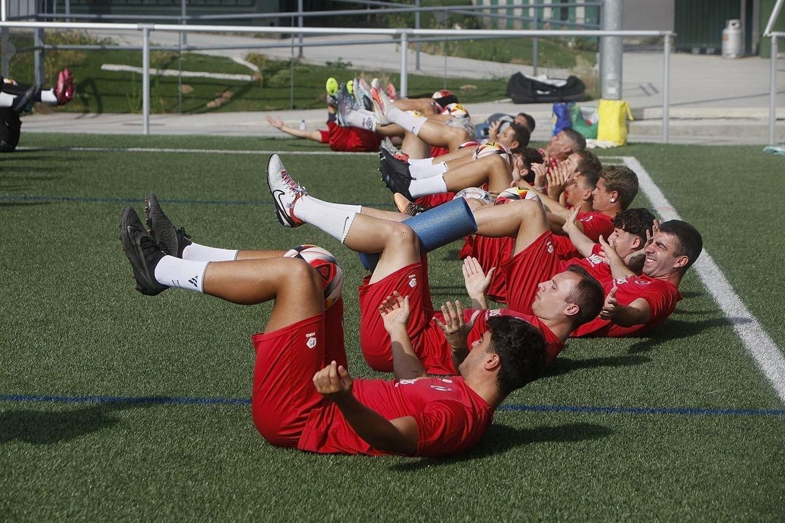 Algunos de los ejercicios de pretemporada