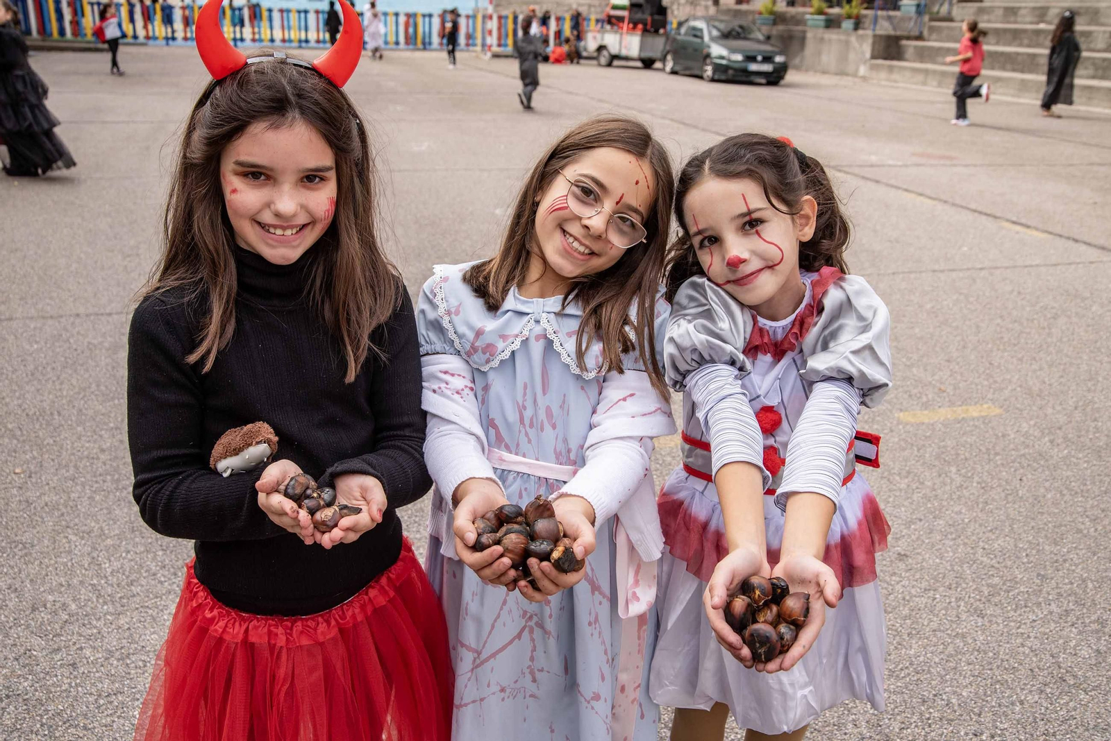 Galería | Samaín y magosto se juntan en la celebración festiva del CEIP Pintor Laxeiro de Vigo