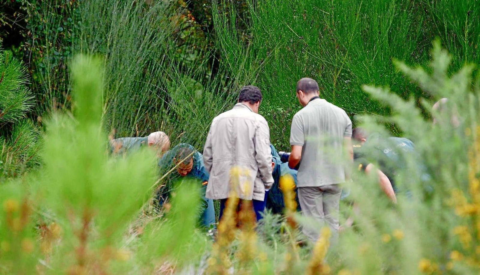 Una de las búsquedas que realizó la Guardia Civil junto a la A-52 buscando los restos de Ana María Fernández