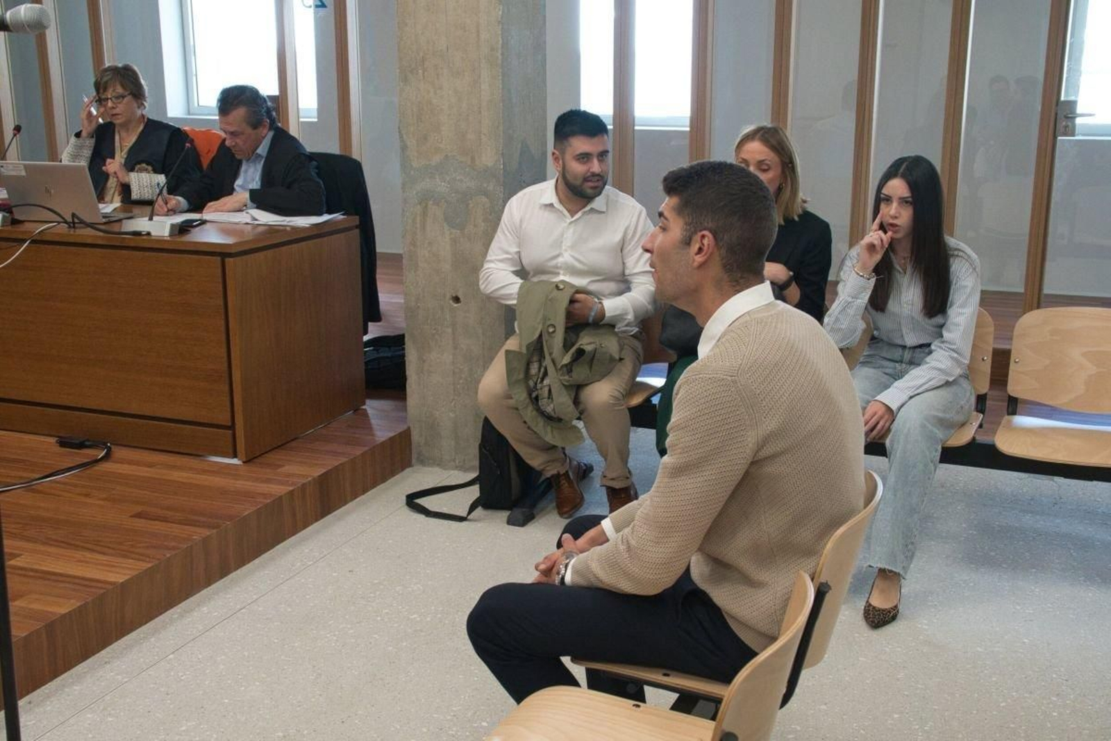 El acusado, en la segunda sesión del juicio, ayer en la Audiencia.