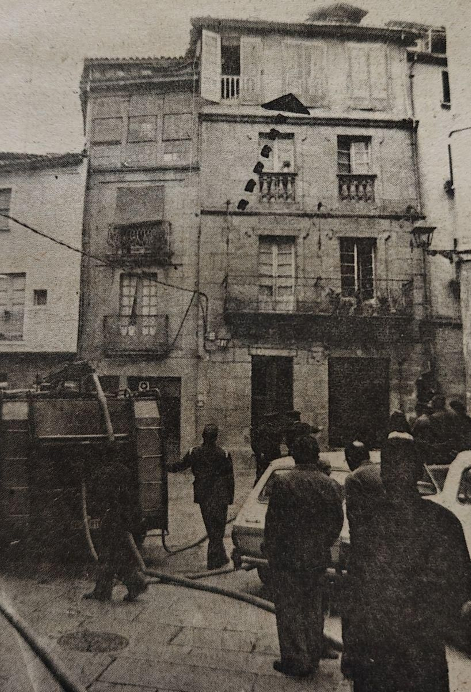Incendio en una casa de la calle de la Luna