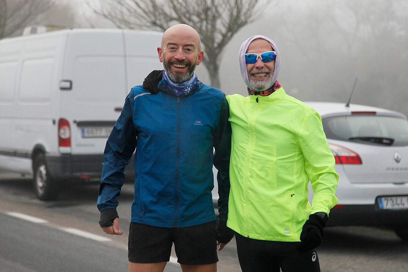 Pepe Araújo y Vidal desafiaron a las bajas temperaturas.