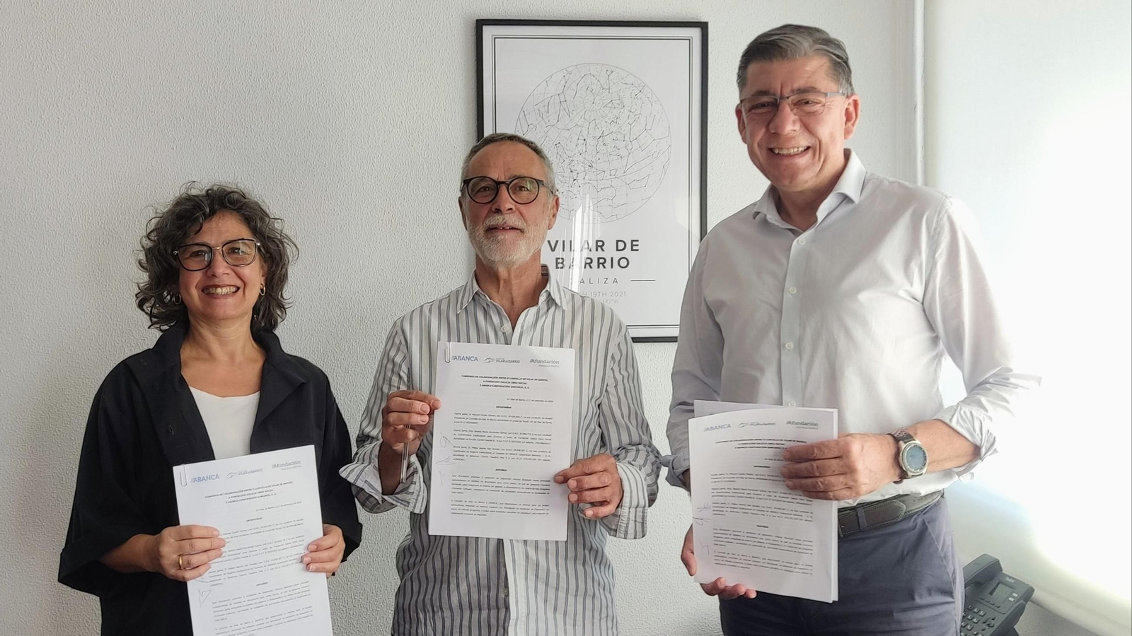 Afundación, ABANCA y el Concello de Vilar de Barrio firmaron un convenio de colaboración