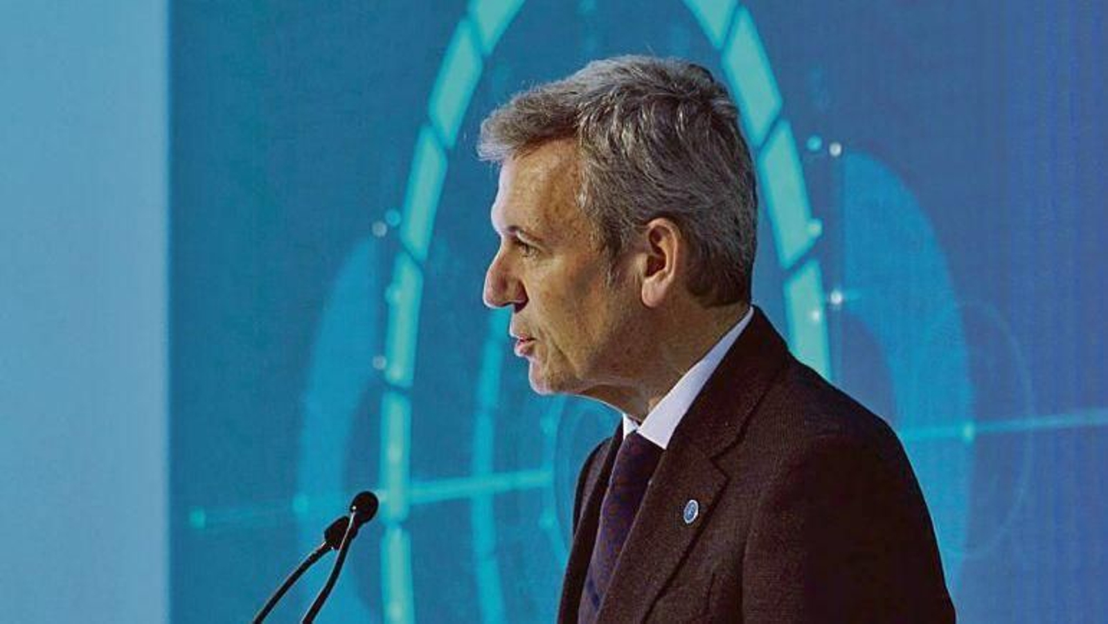 Alfonso Rueda, en la presentación de ayer.