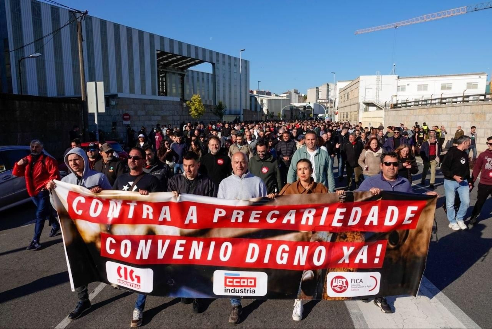 Salida de la manifestación del metal este jueves 7 de mayo.