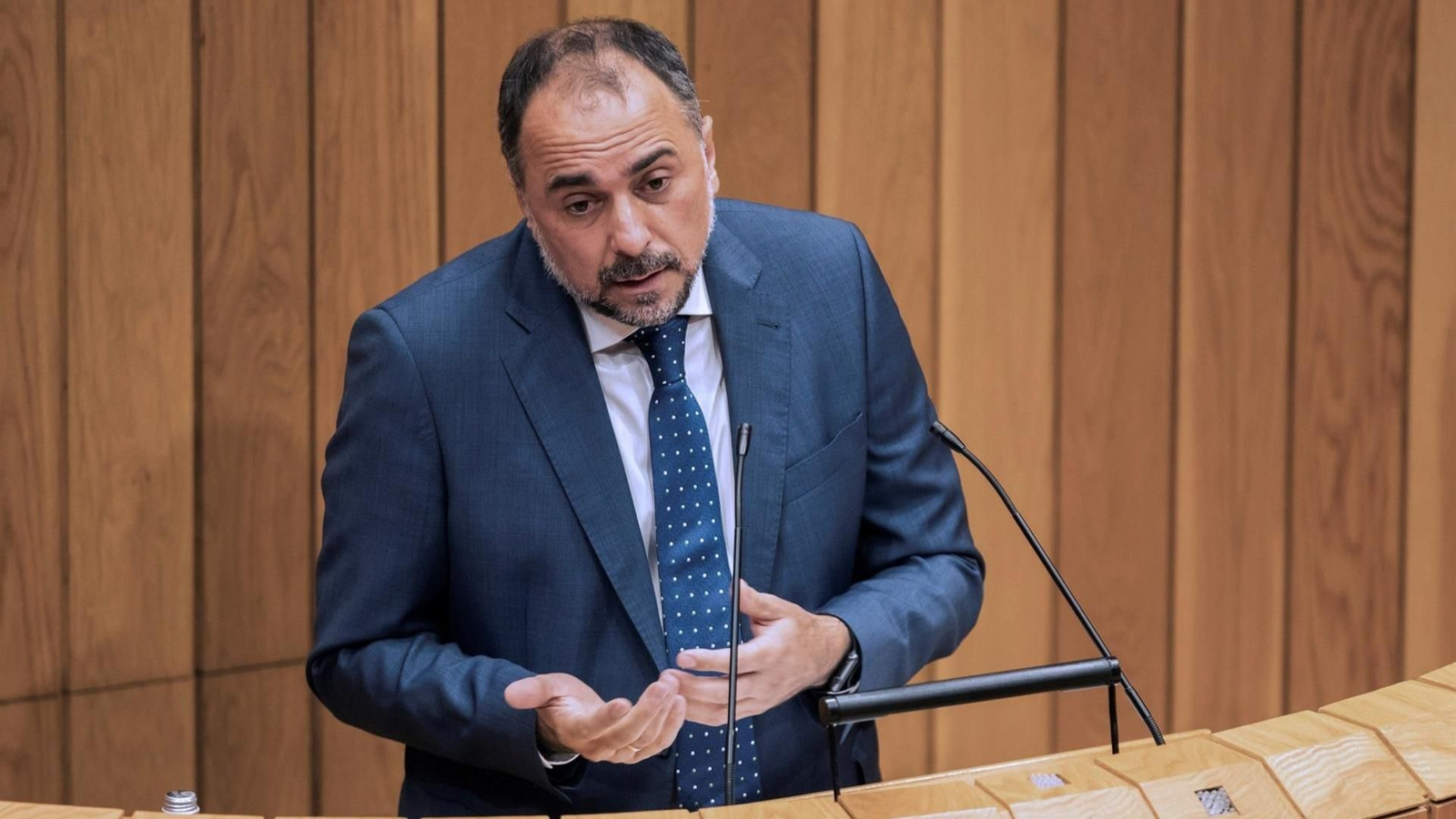 Comesaña, durante su comparecencia en el Parlamento de Galicia. (EFE)