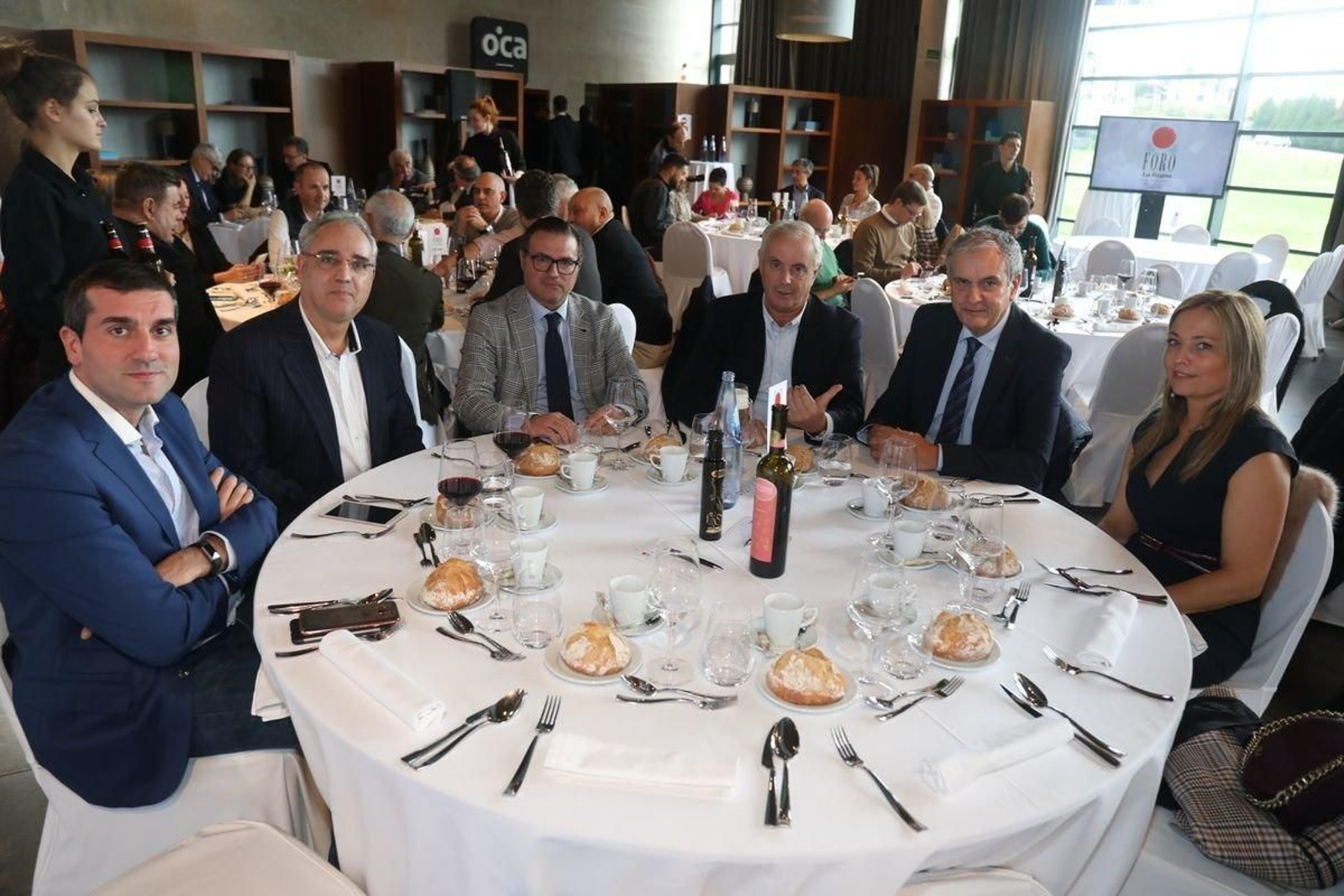 Javier Castiñeiras, Benito Iglesias, Miguel Novoa, Pachi Vázquez, José Luis Gómez y María Cadaval