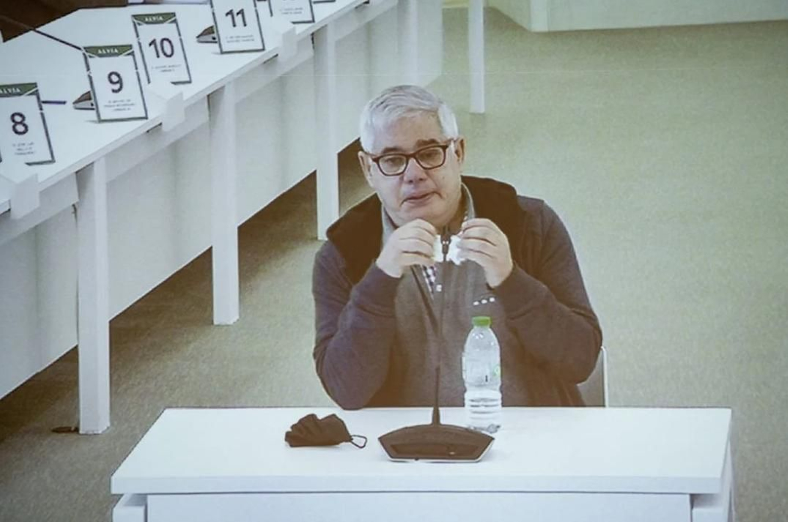 Declaración del maquinista del Alvia ante la jueza. // Óscar Pinal