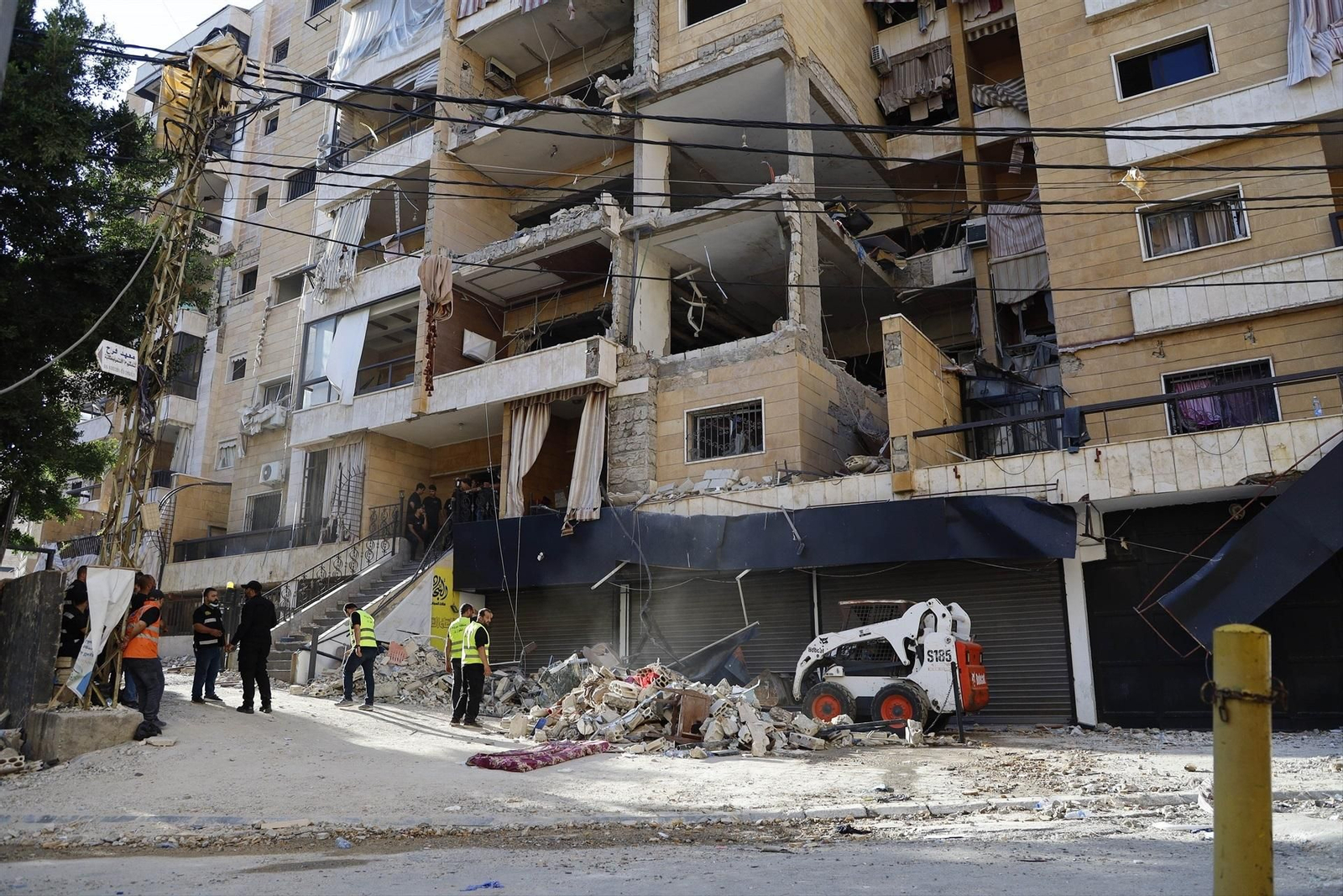 Daños en un edificio en Beirut a causa de los bombardeos de Israel