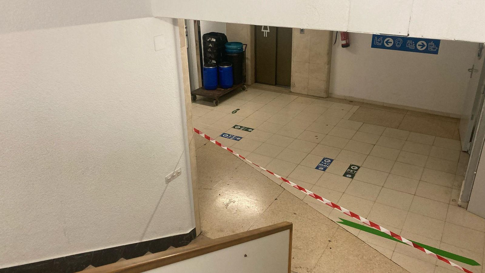 La zona cerrada al paso