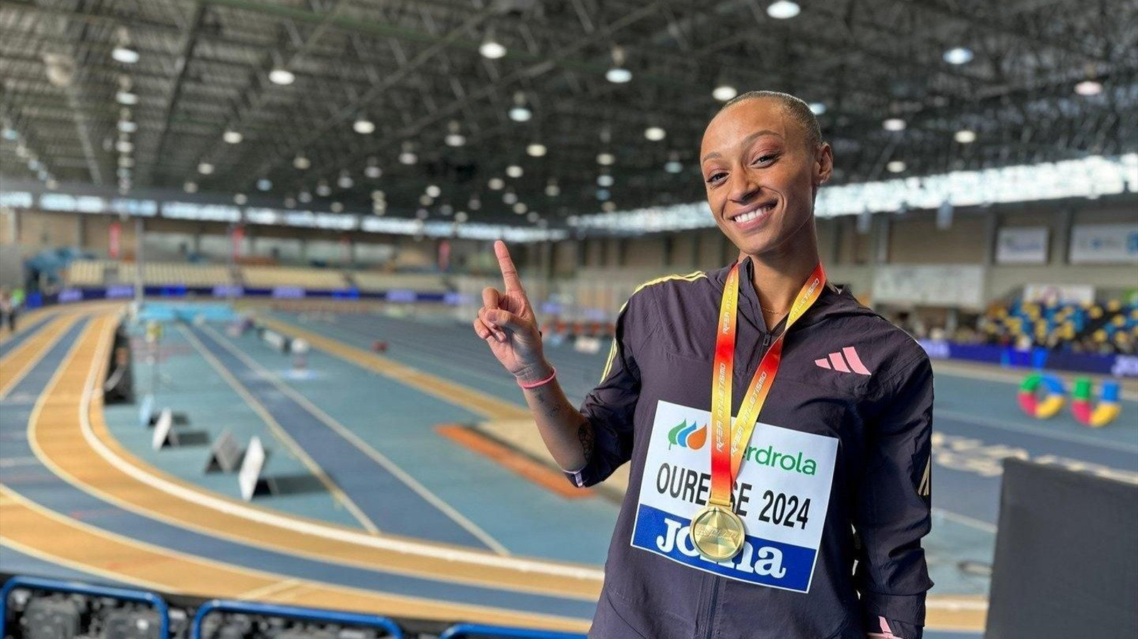 Ana Peleteiro se proclama campeona en el Campeonato de España en Ourense. // E.P.