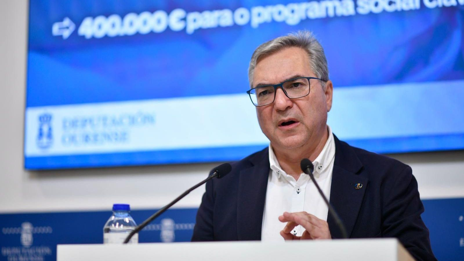 Luis Menor en la rueda de prensa de este lunes