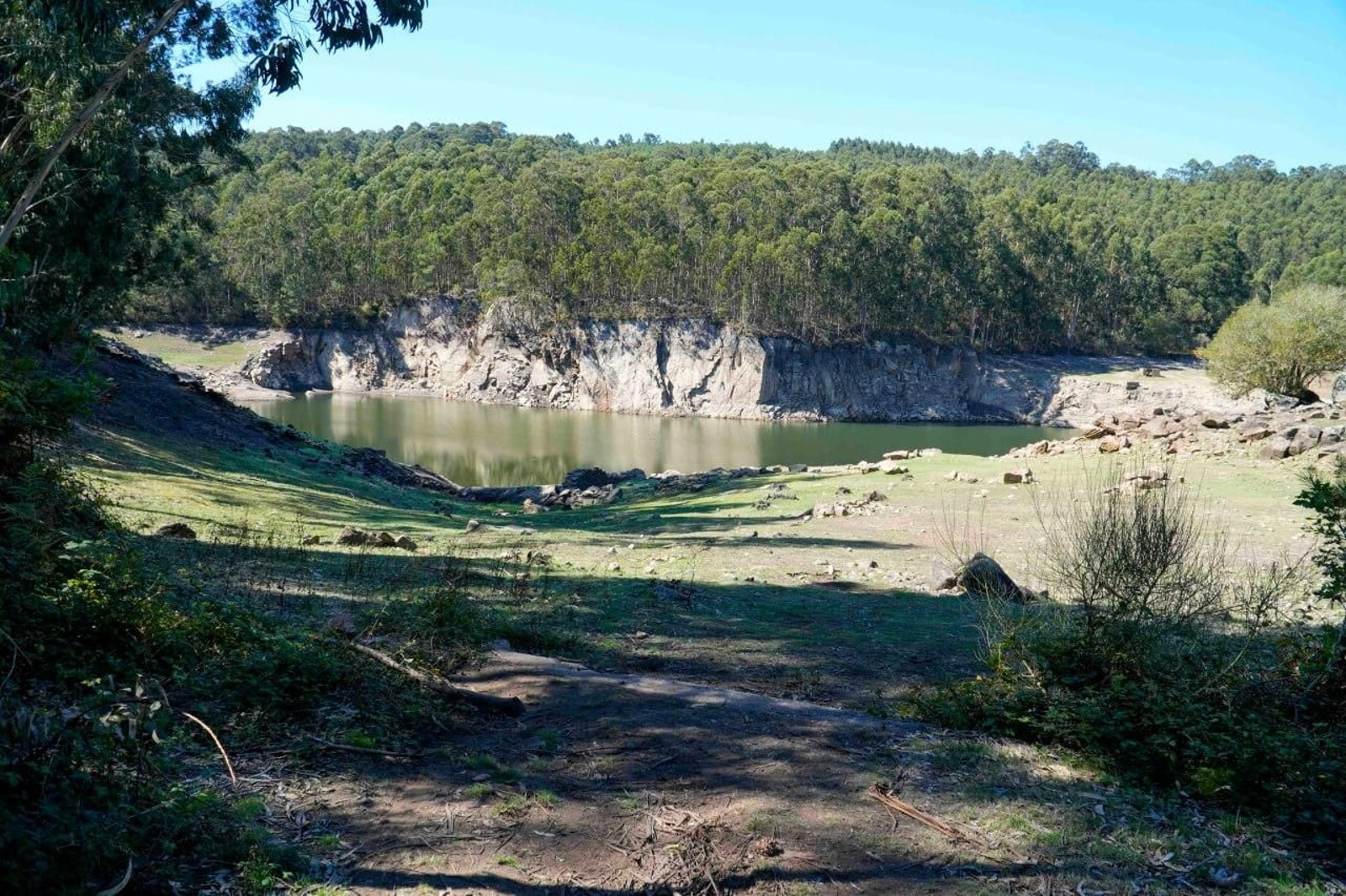 Embalse de Baíña, en Baiona.