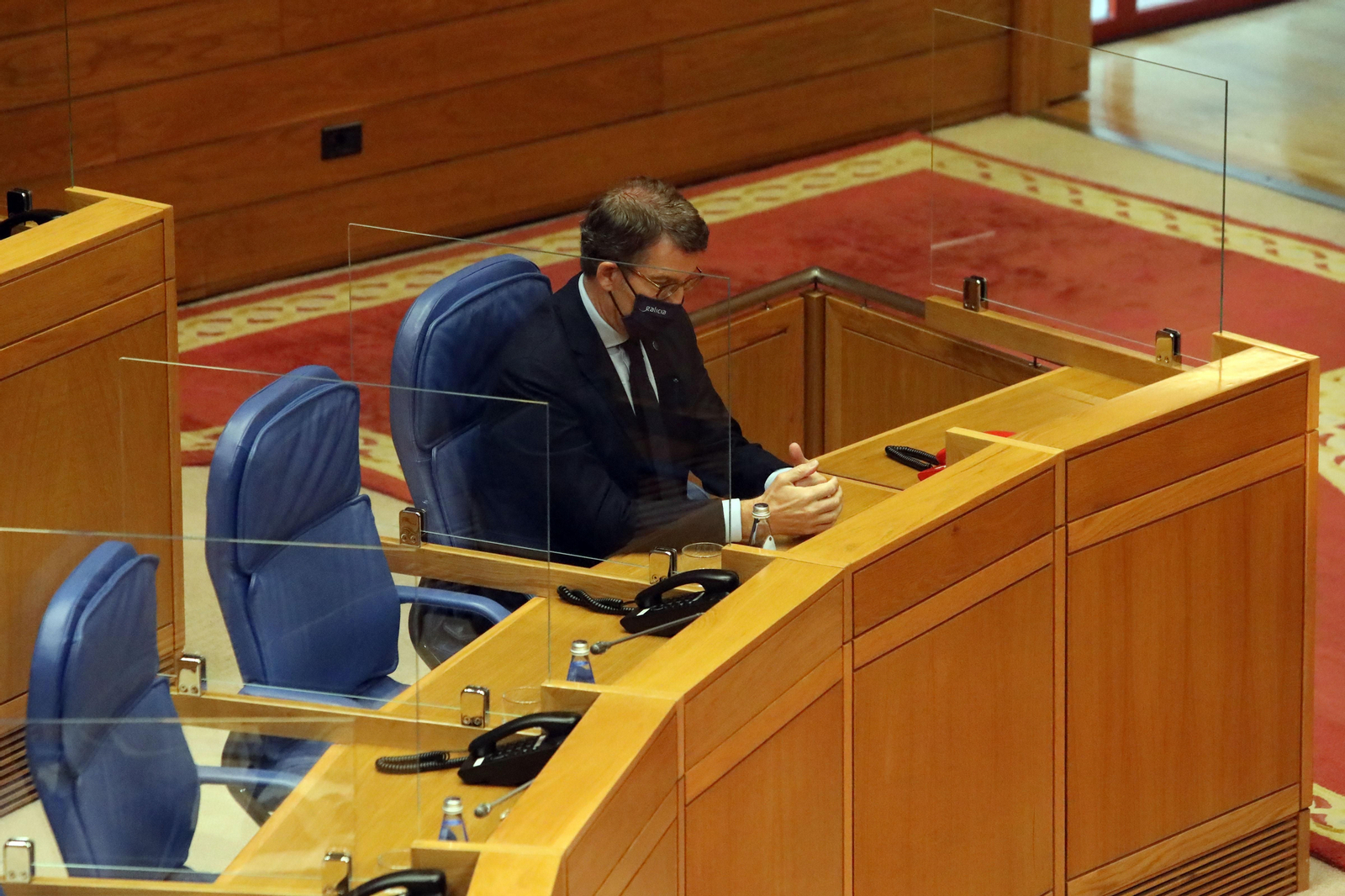 Feijóo en el Parlamento gallego.