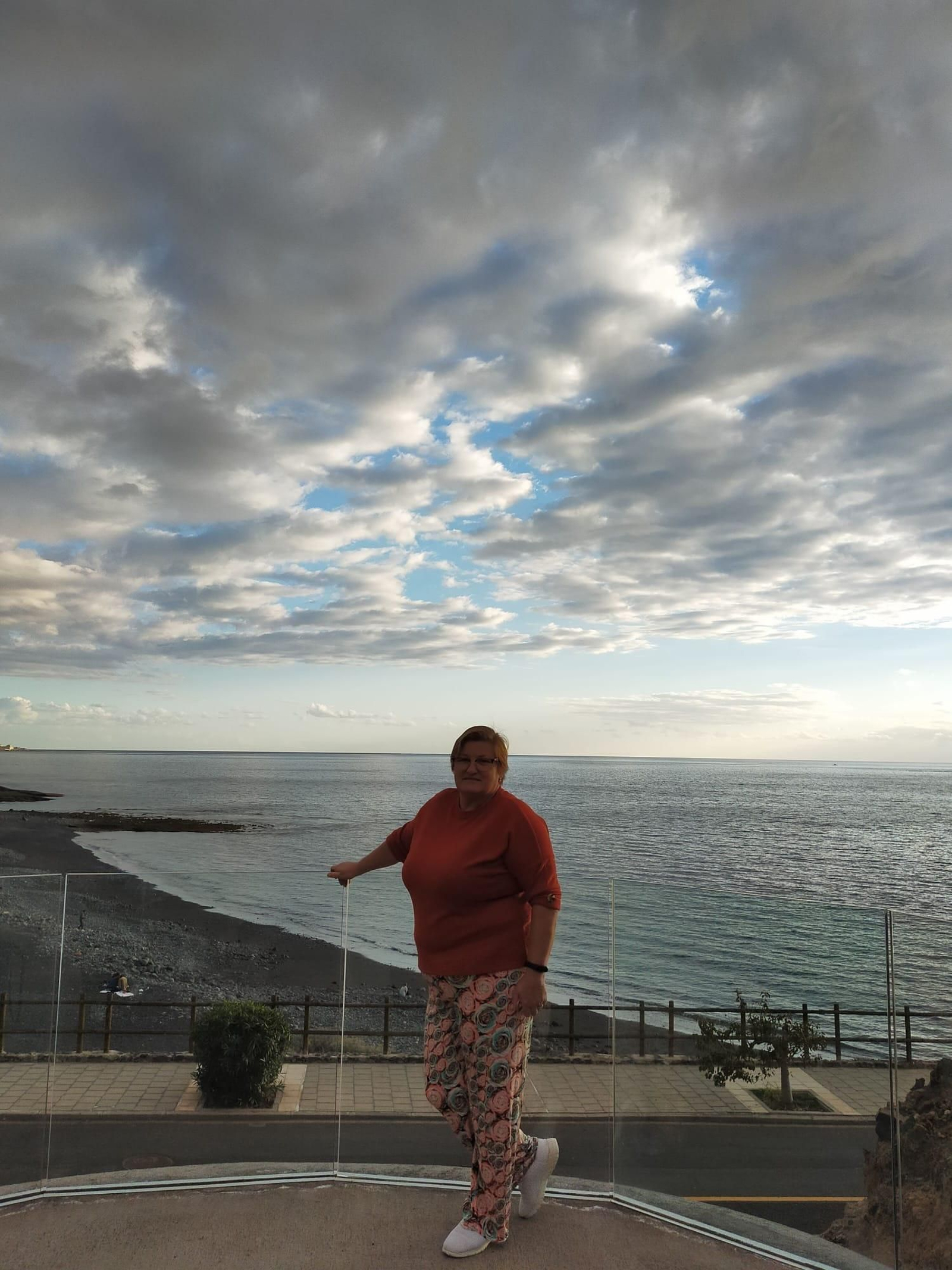 Asunción acaba de llegar de vacaciones de Galicia.