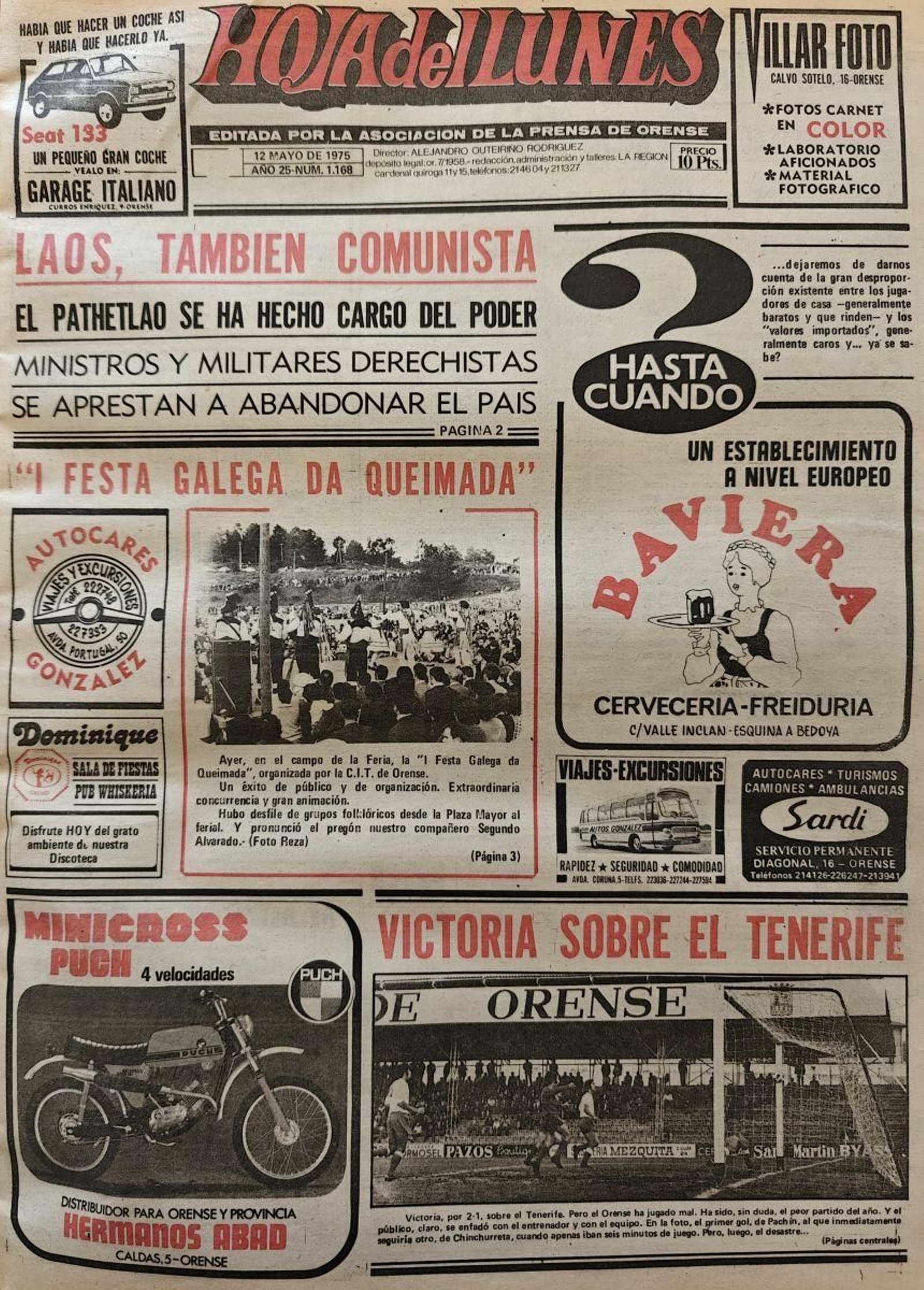 Primera página de 1975.