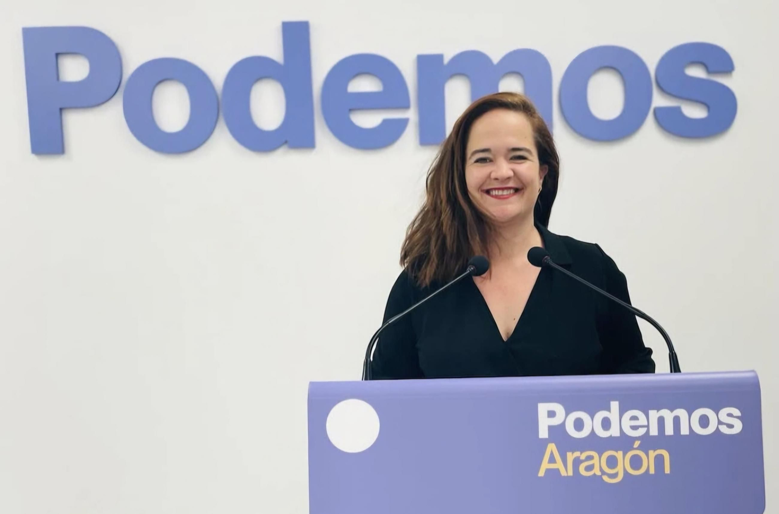 La candidata, Maria Goicoechea en un acto