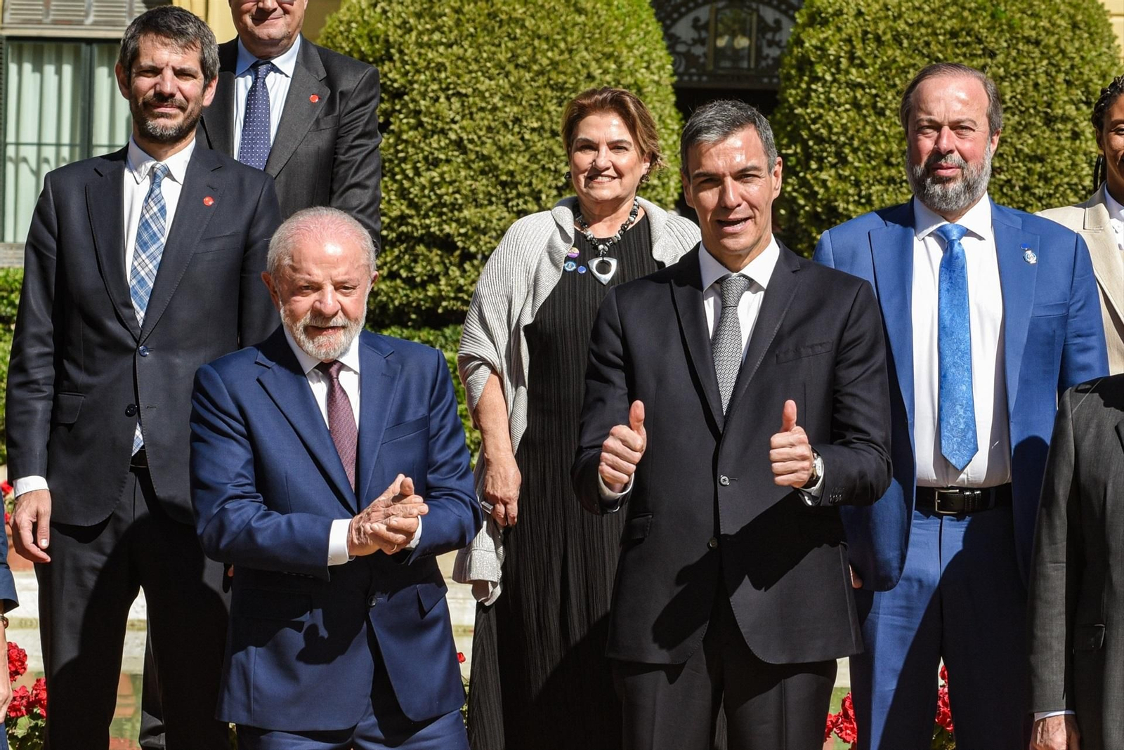 El presidente del Gobierno de España Pedro Sánchez, y el presidente de Brasil, Luiz Inácio Lula da Silva