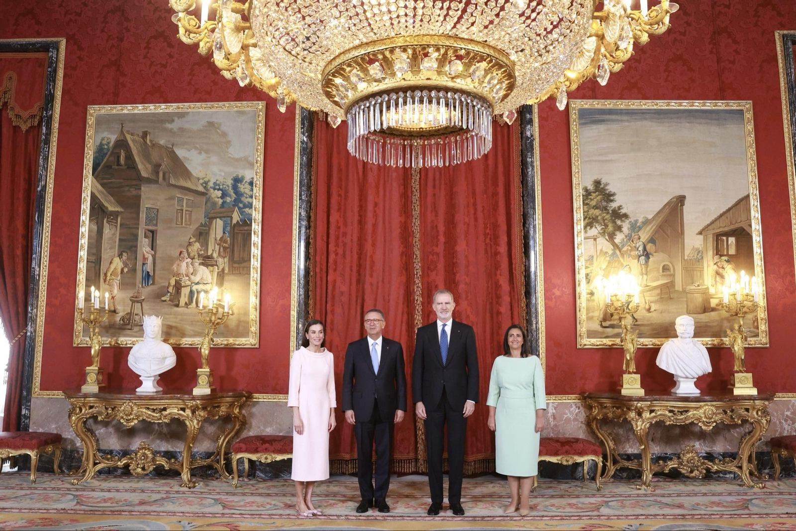 Visita del presidente de Portugal y la primera dama a los reyes de España