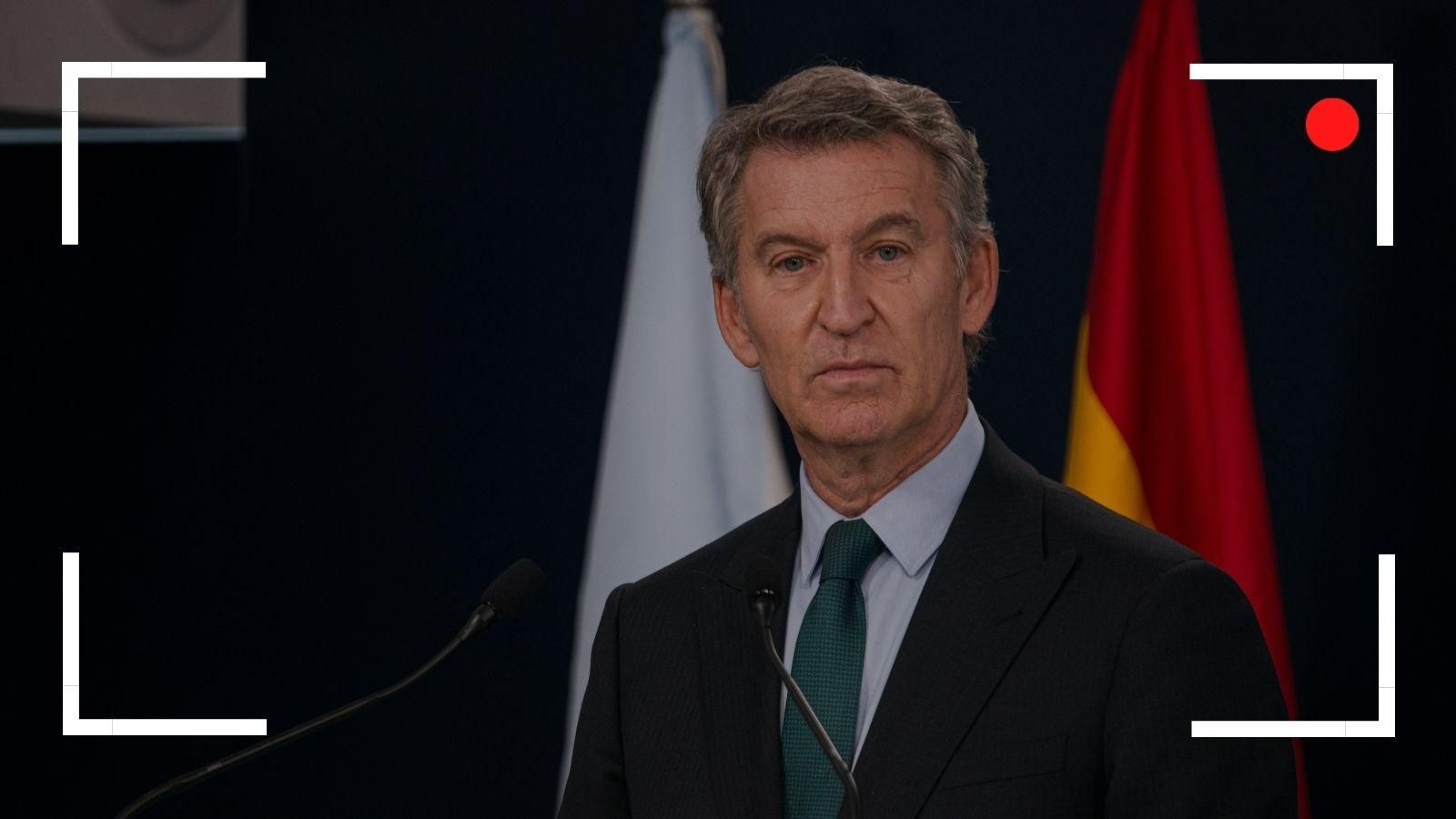 Alberto Núñez Feijóo comparece desde la sede del PP en Génova