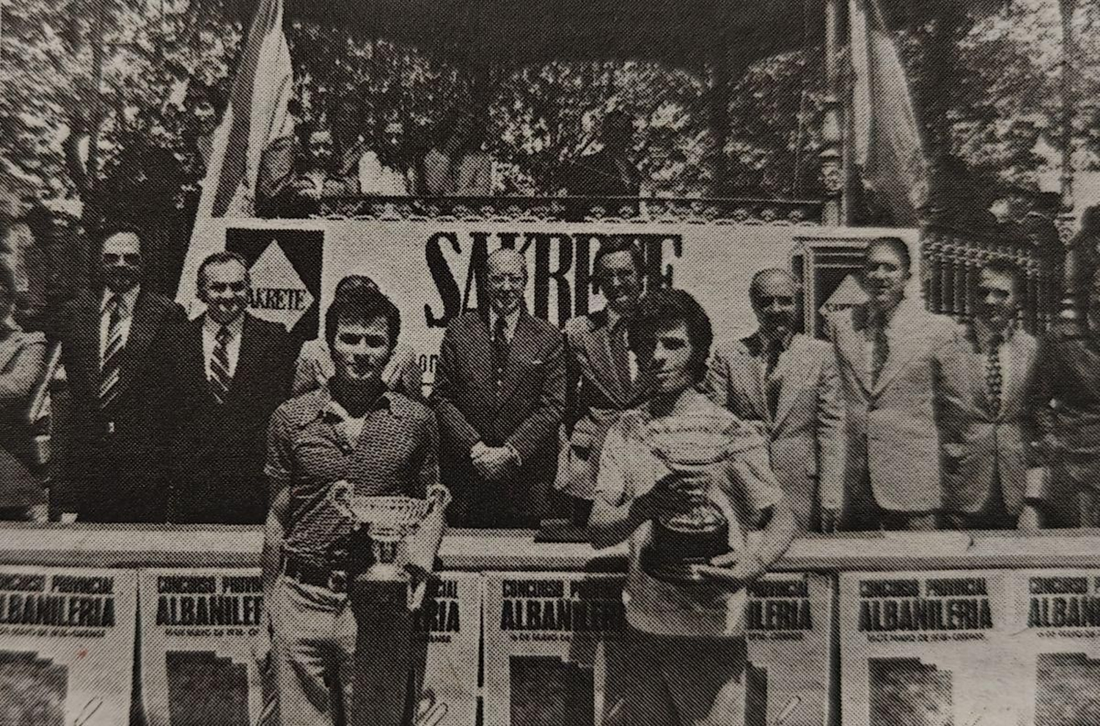 Serafín y Luis Pampín, ganadores del Concurso provincial de Albañilería.