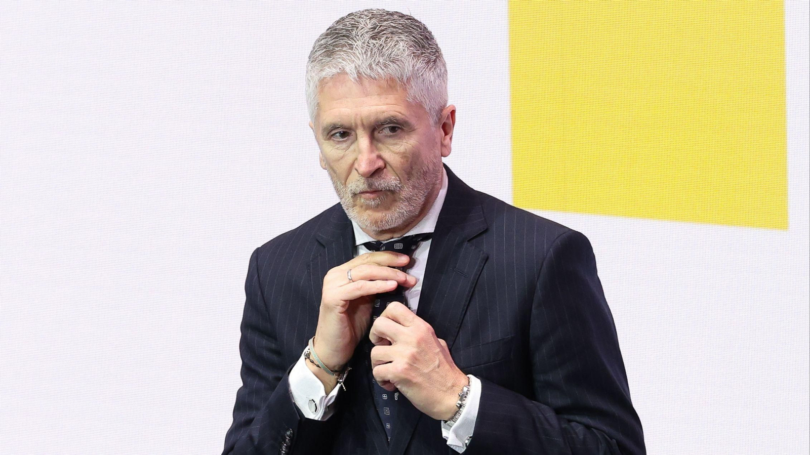 El ministro del interior, Fernando Grande-Marlaska, durante la entrega de la IX edición del ‘Premio Nacional Pyme del Año’, a 19 de febrero de 2026, en Madrid (España).