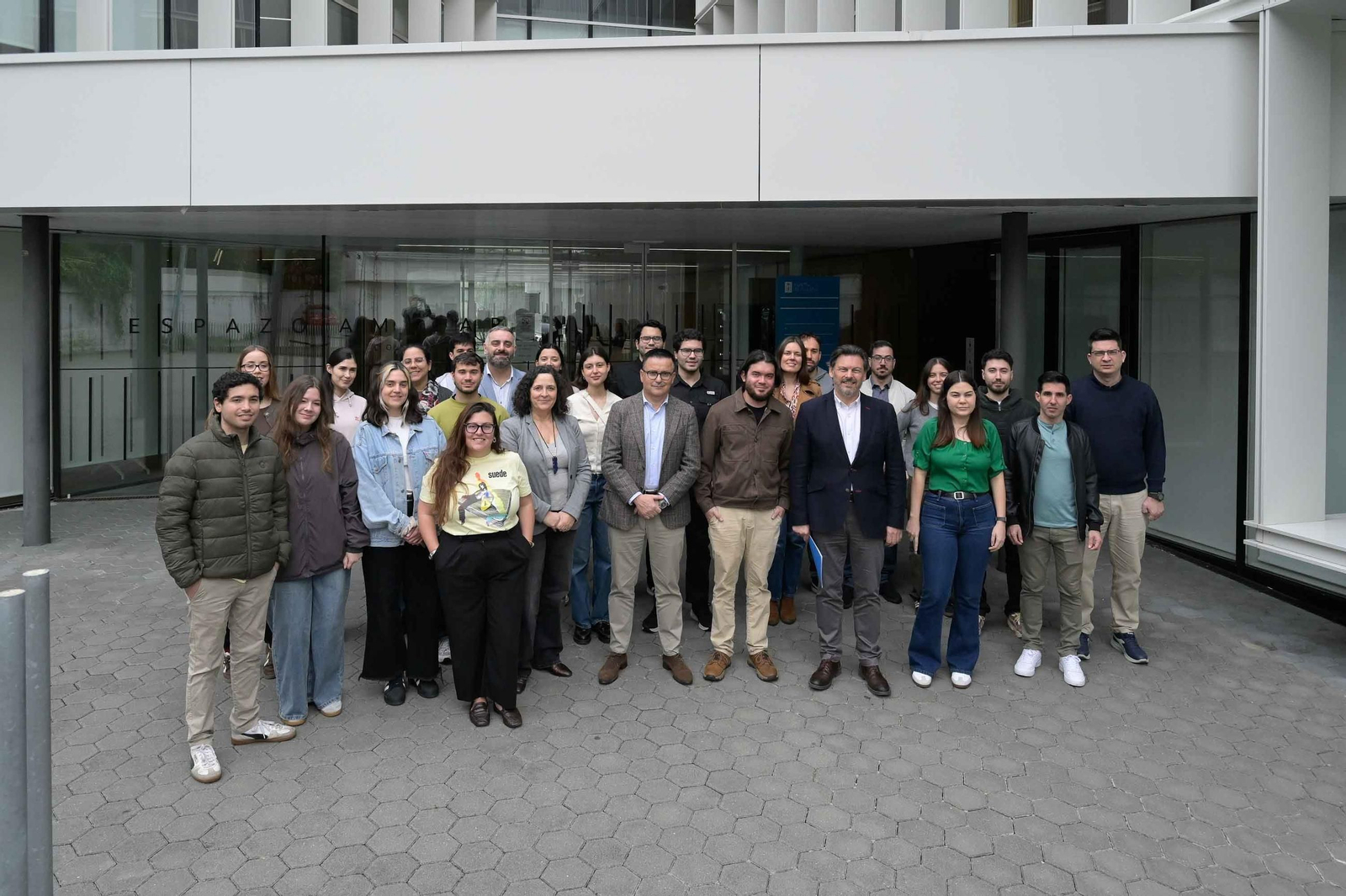 Jóvenes gallegos retornados que estudian en la UVigo, esta semana en Vigo.