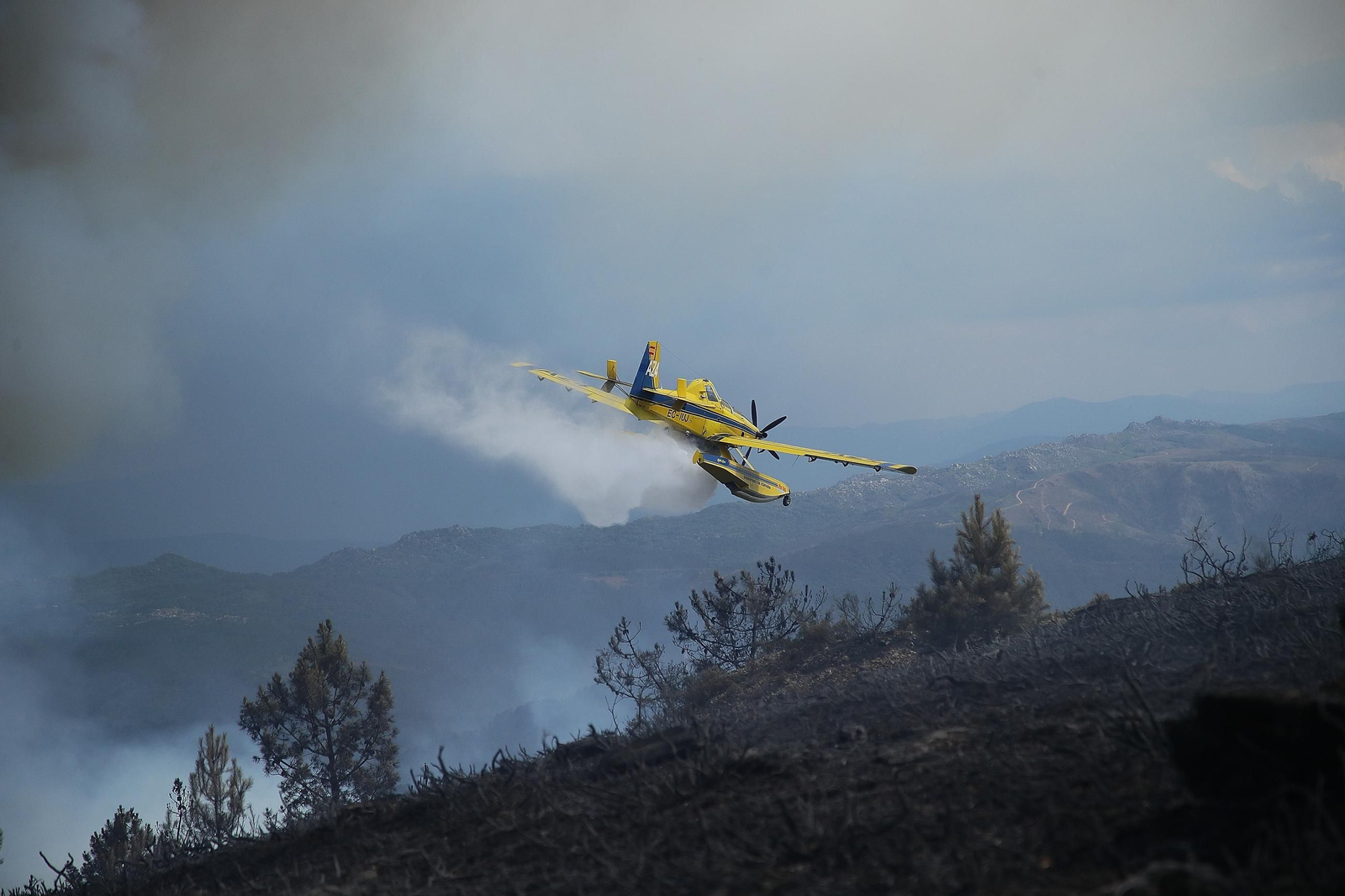 Galería | El primer gran incendio de la provincia en 2026 cerca Boborás