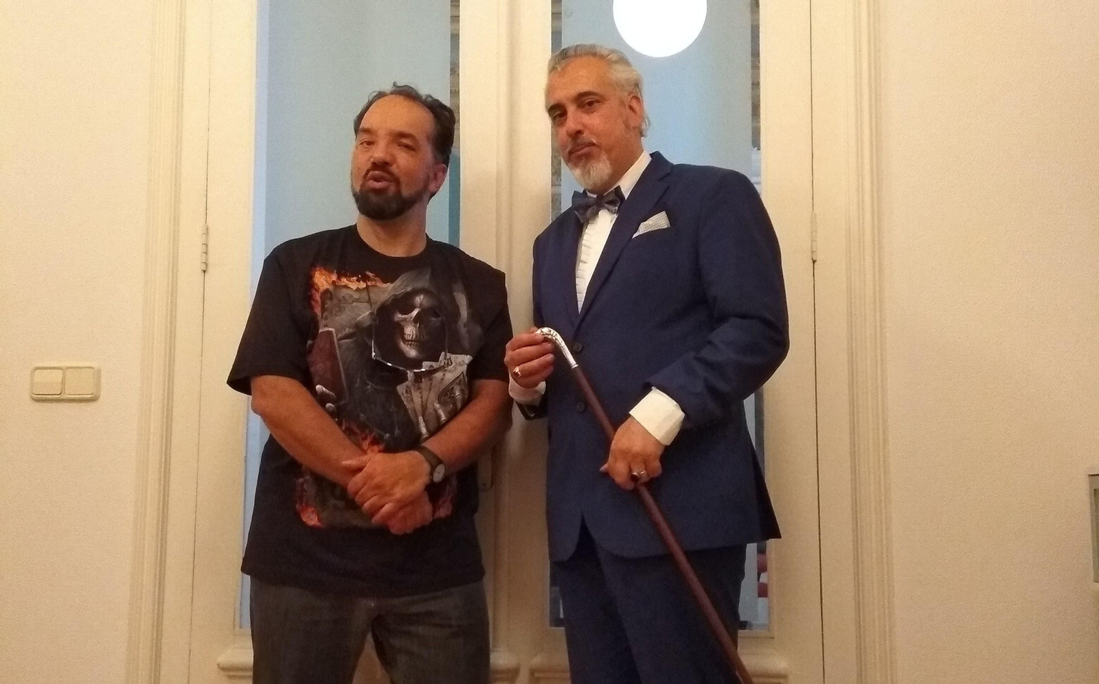 Vladimir Dragossán (derecha), ayer, con Rafael Tenoiras.