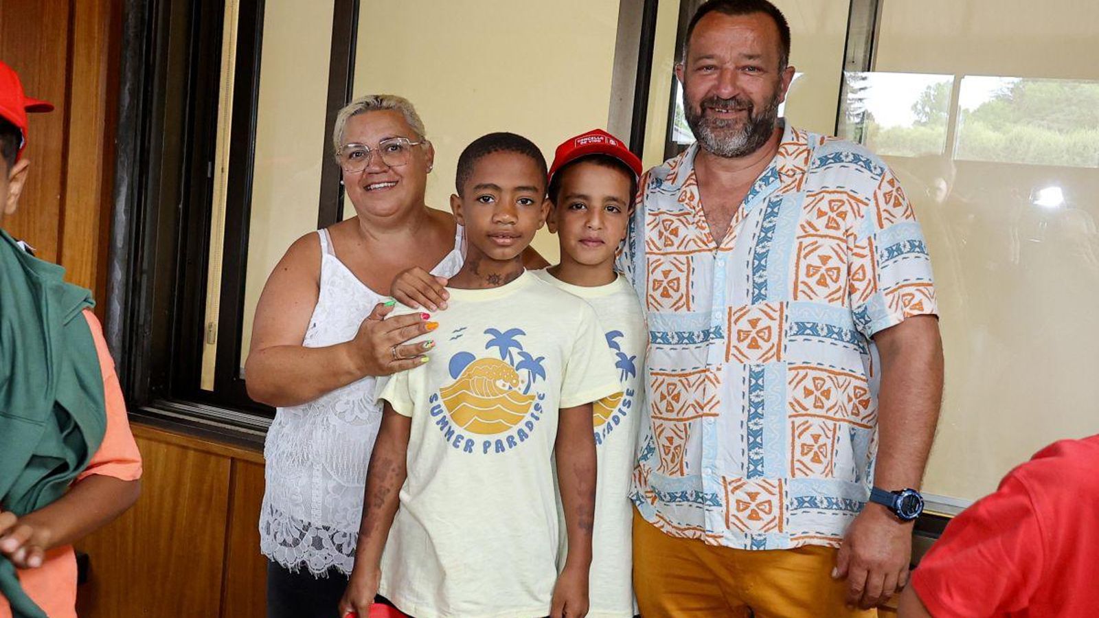María José, Habub, Yagub y Juan Carlos