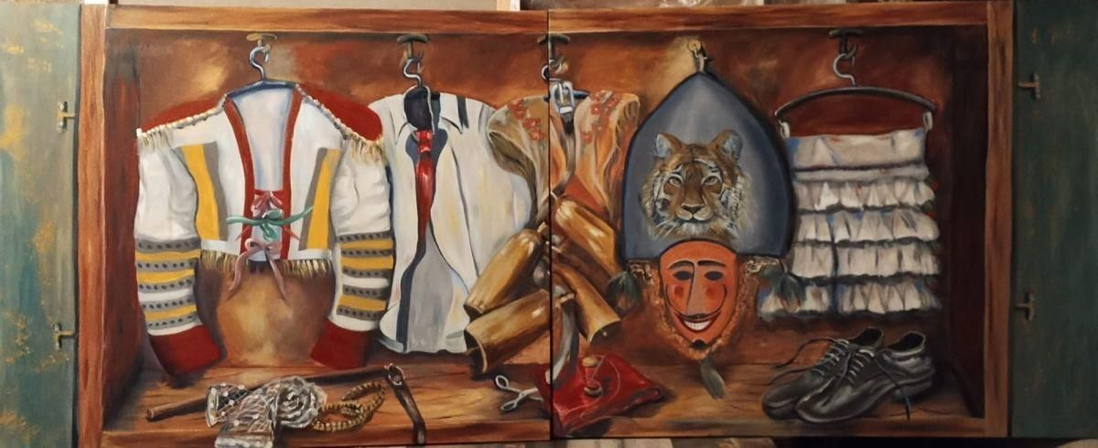 Un cuadro, obra de Luz Novoa, que forma parte de la exposición colectiva.