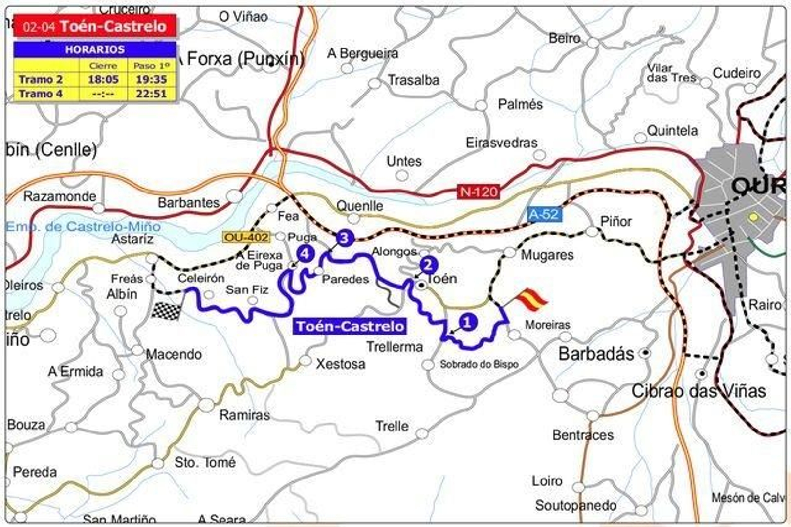 Los accesos al tramo