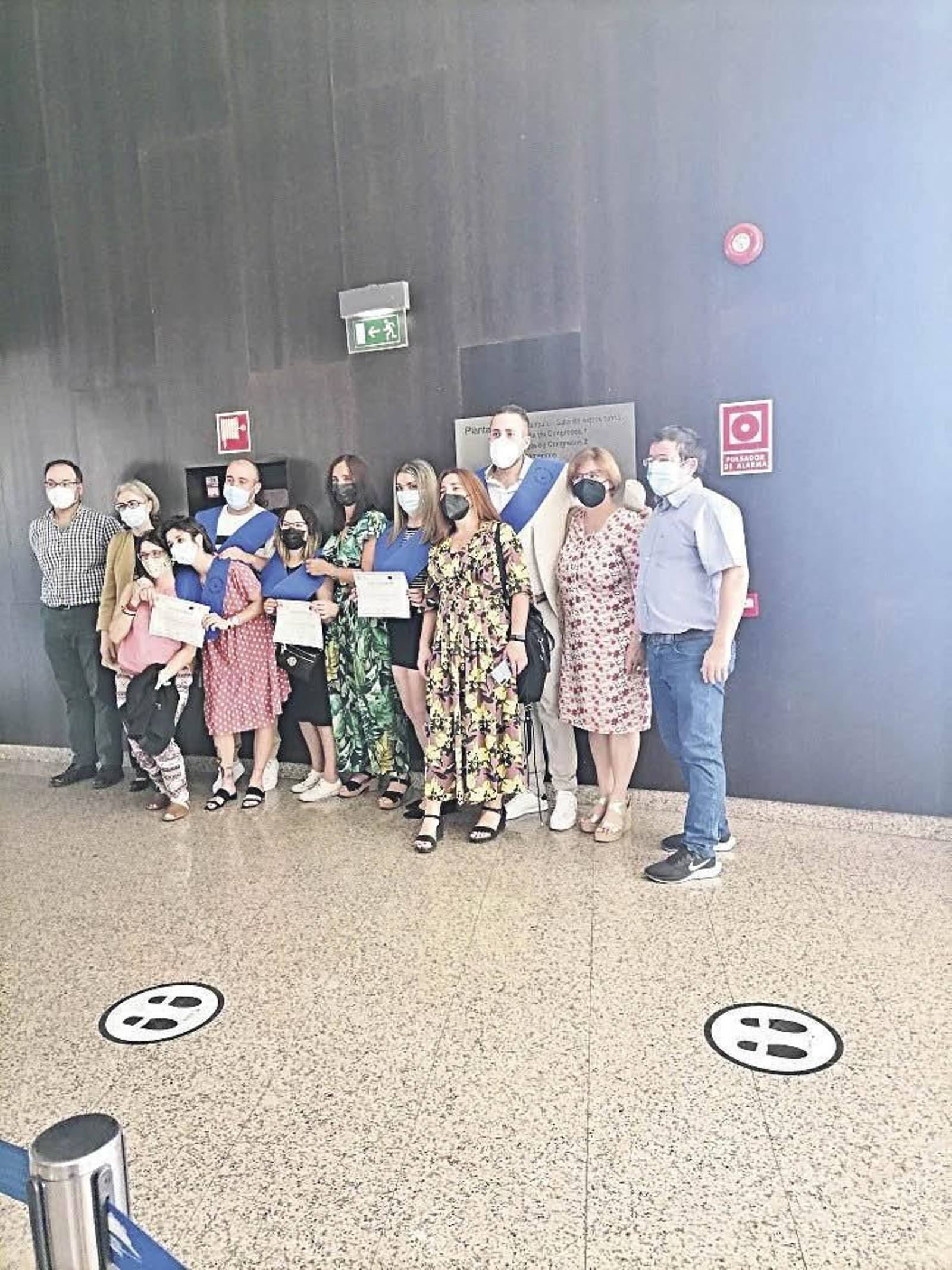 Imagen de los graduados en turno de tarde.