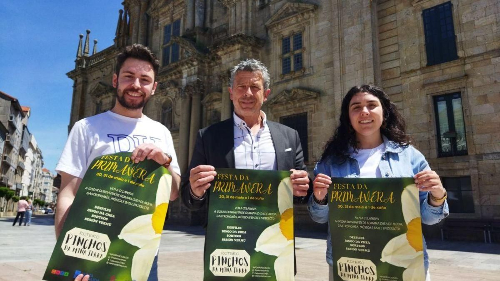 Ismael Núñez, Antonio Puga y Andrea González.
