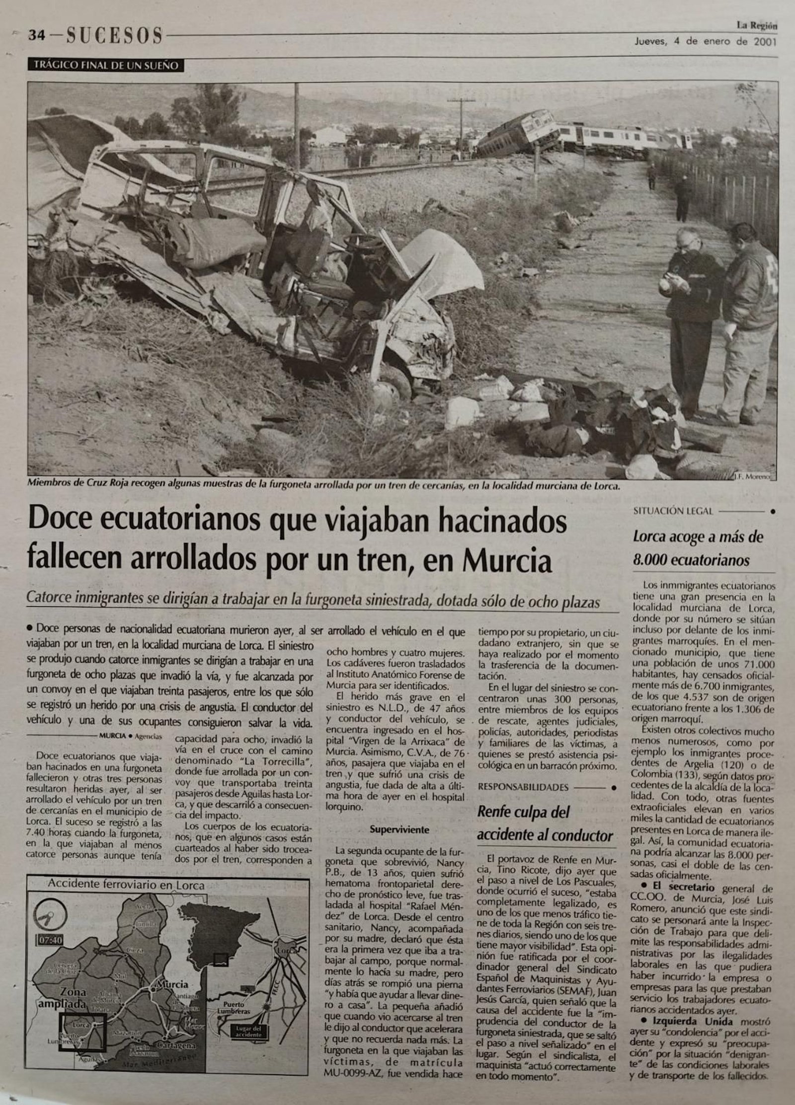 Una página de la época. 