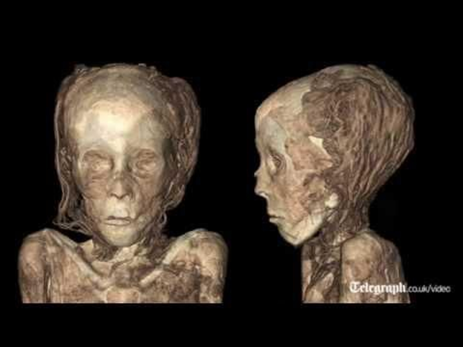 Vídeo de The Telegraph sobre tomografías de momias