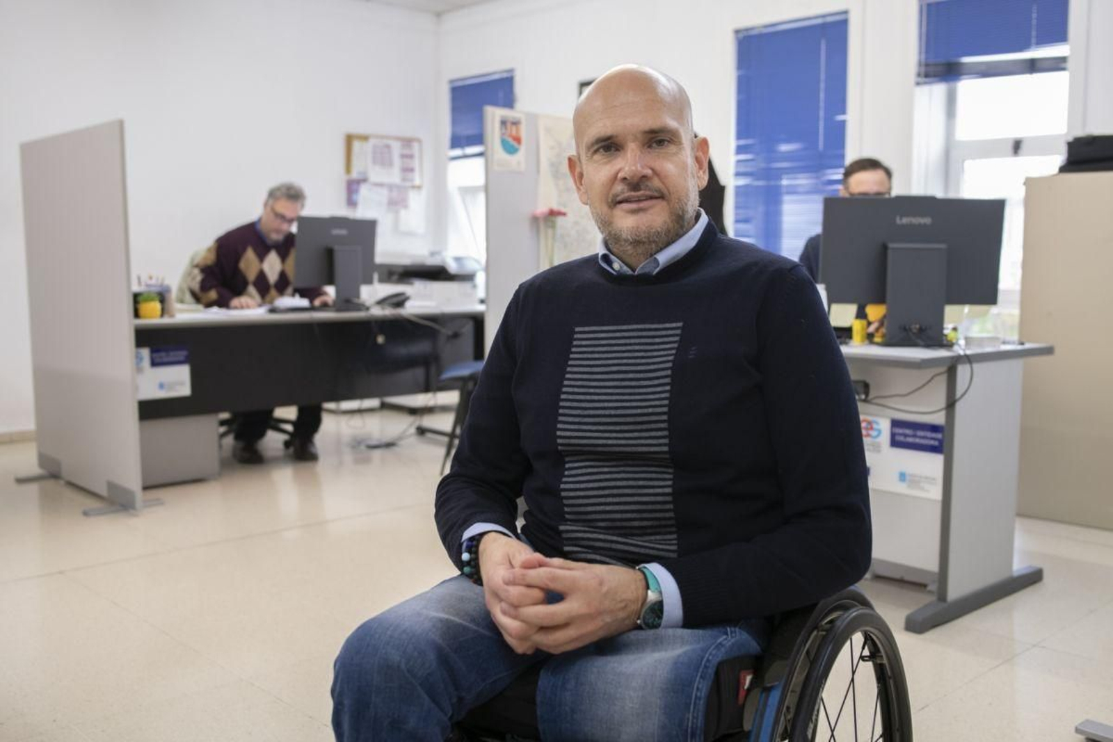 Anxo Queiruga en las instalaciones de Cogami de Ourense.