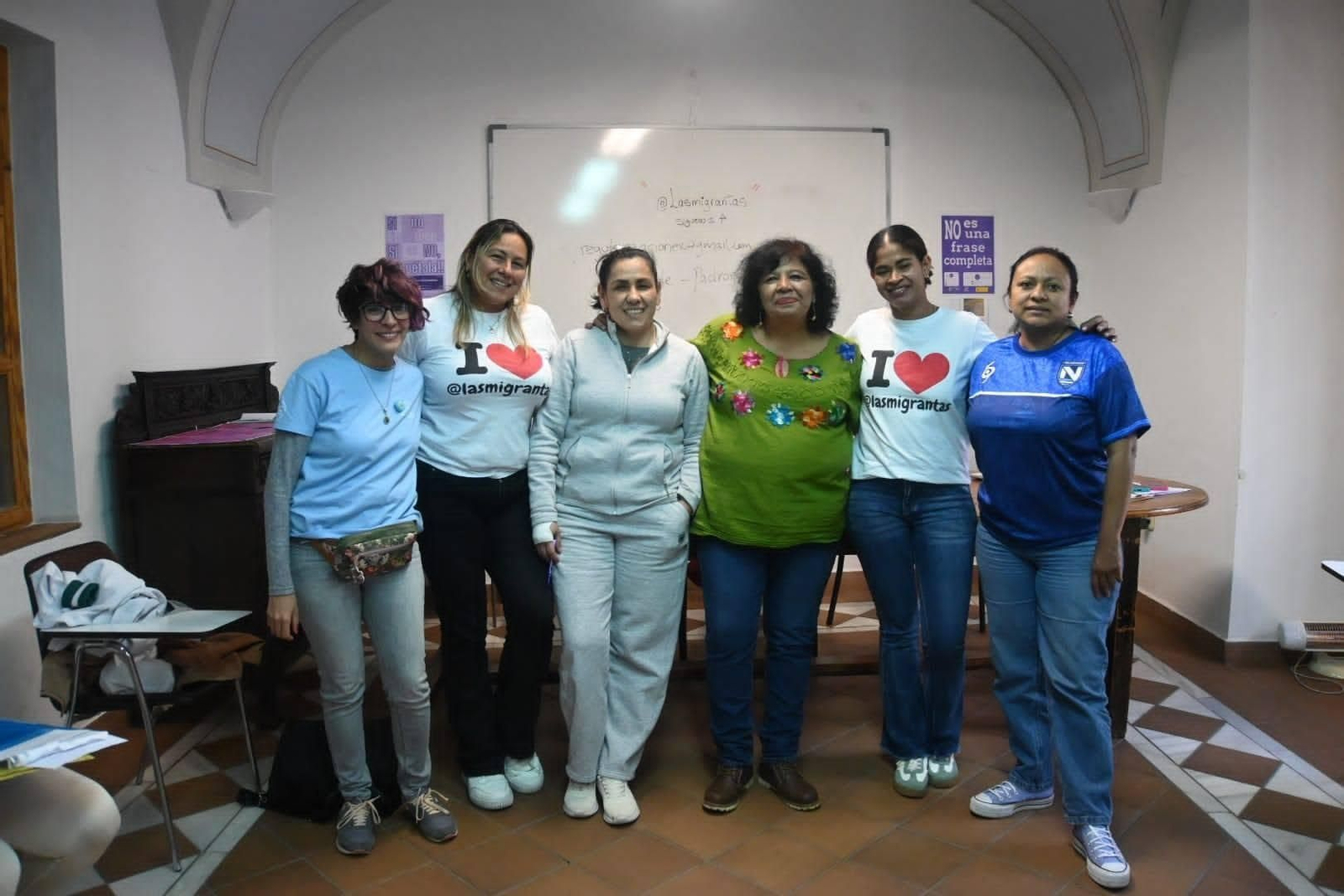 En la imagen, el colectivo Las Migrantas
