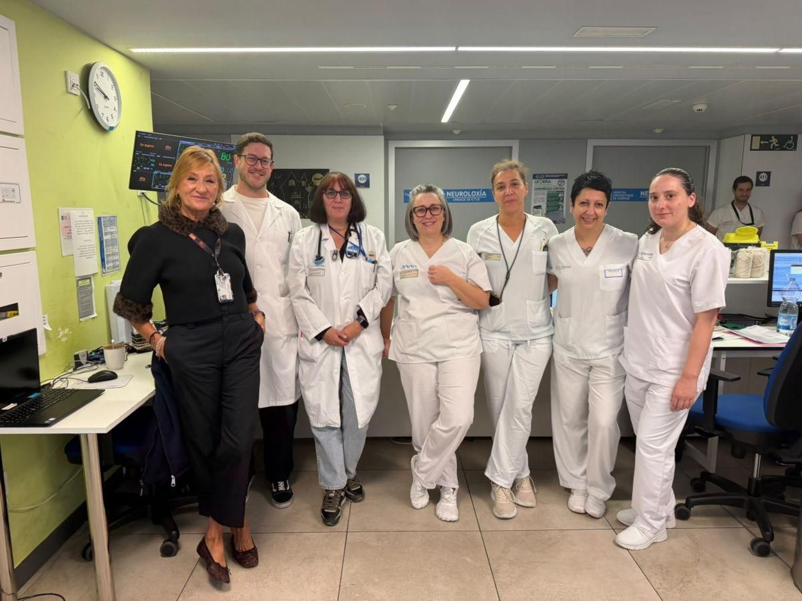 Parte del equipo de la Unidad de Ictus del CHUO.