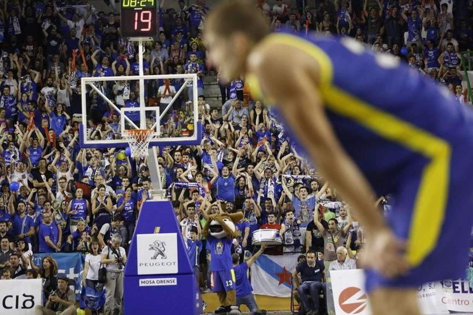 Imagen de una de las gradas del Pazo en el partido del ascenso.