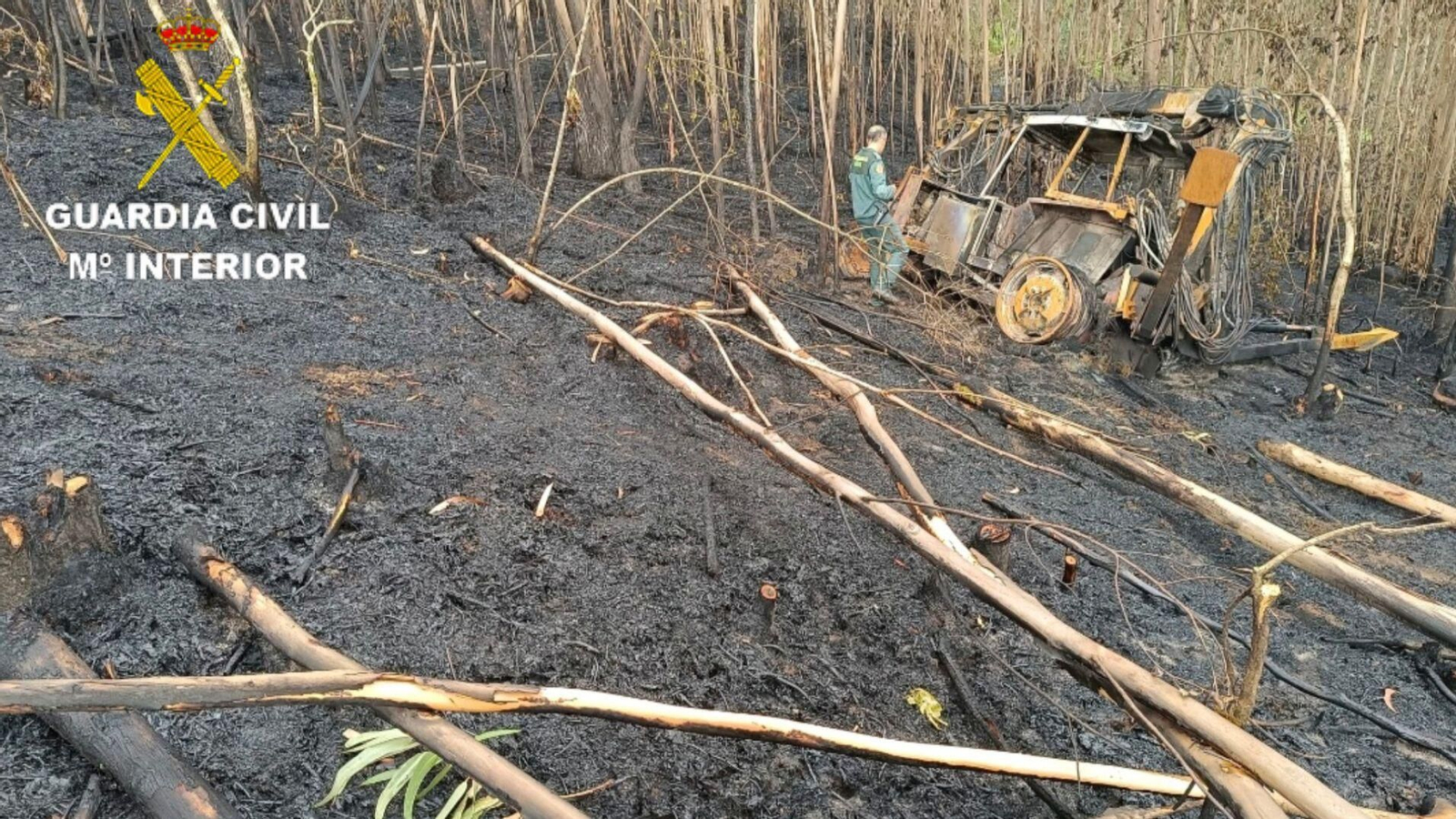 Incendio forestal en Ponteareas el pasado 6 de abril.