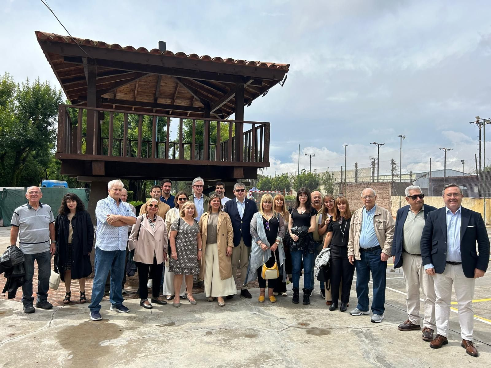 La vicepresidenta durante su visita al Centro Asturiano de Buenos Aires