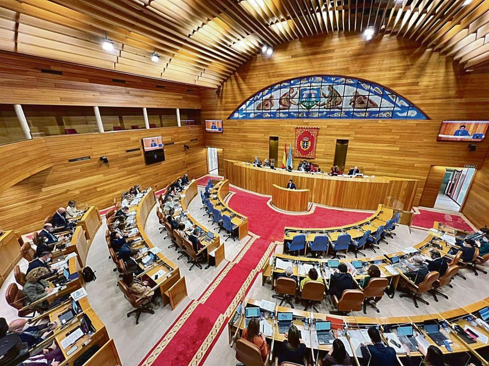 Vista general del Parlamento de Galicia.