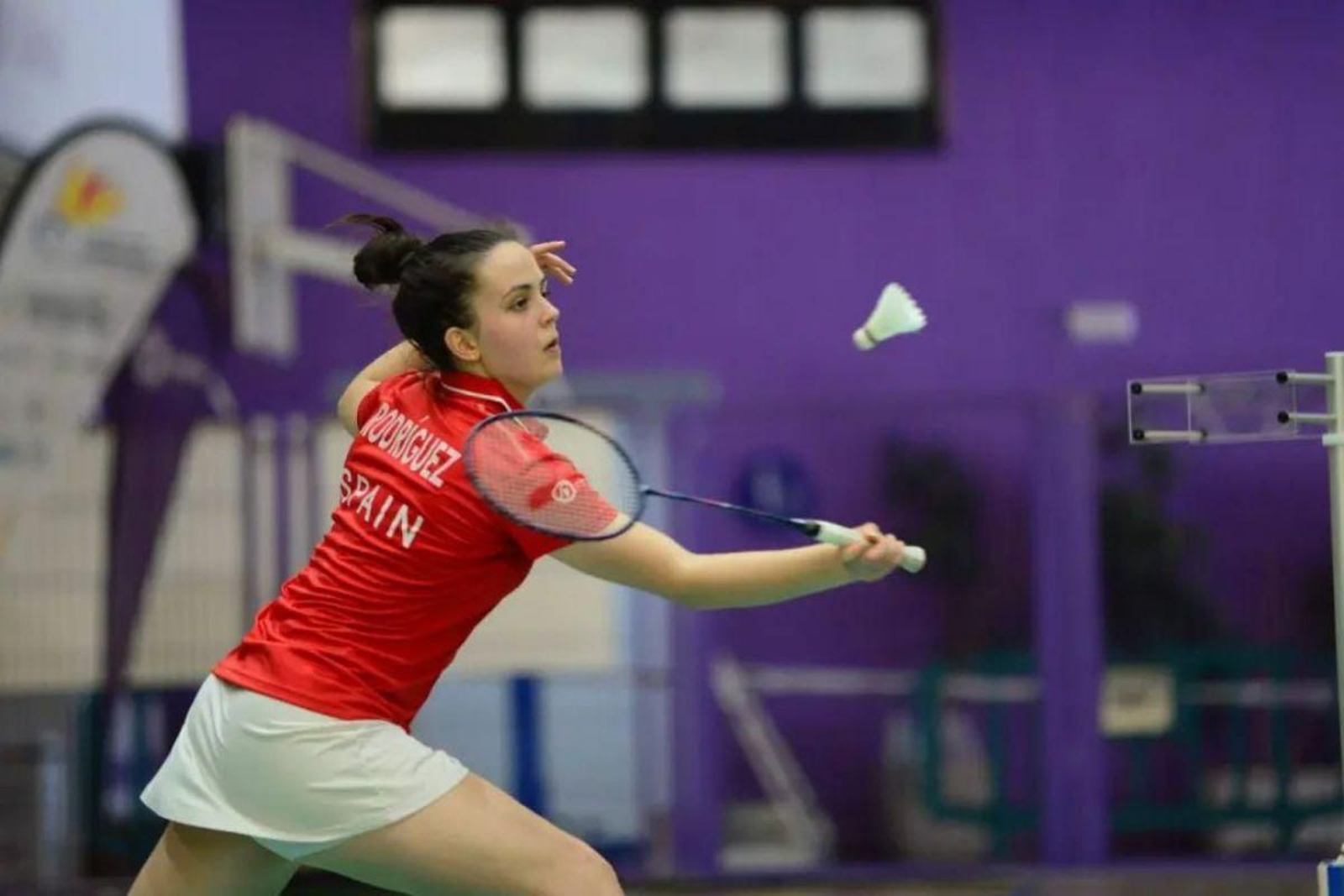 Lucía Rodríguez busca golpear la pluma en un partido anterior.